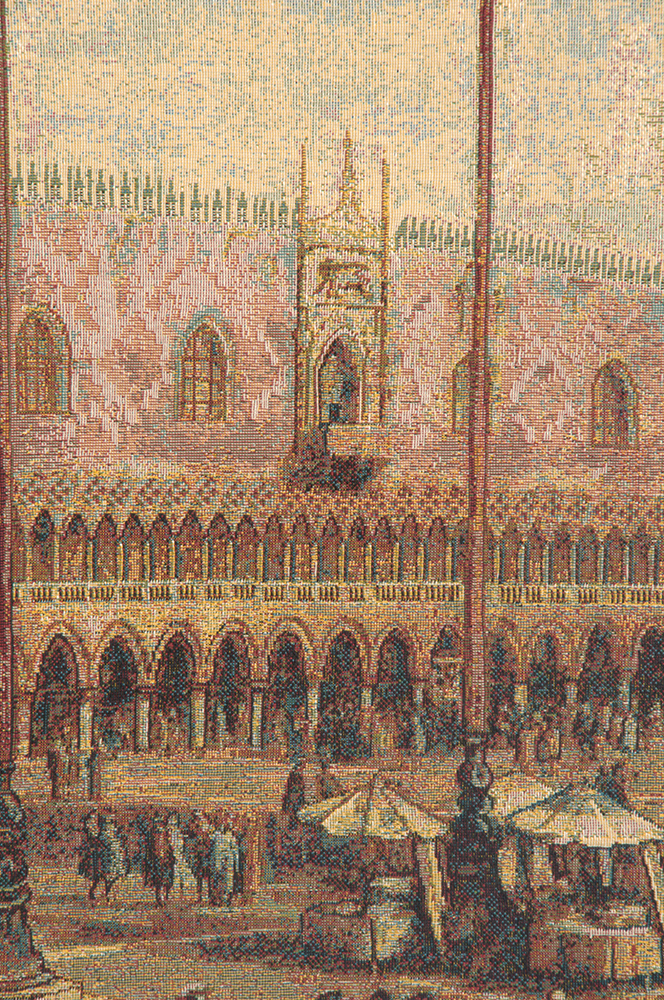 Alessia Cara Palazzo Ducale and San Marco Tapestry Wall Hanging 9 x 12 in Venice Italian Jacquard Woven Decor