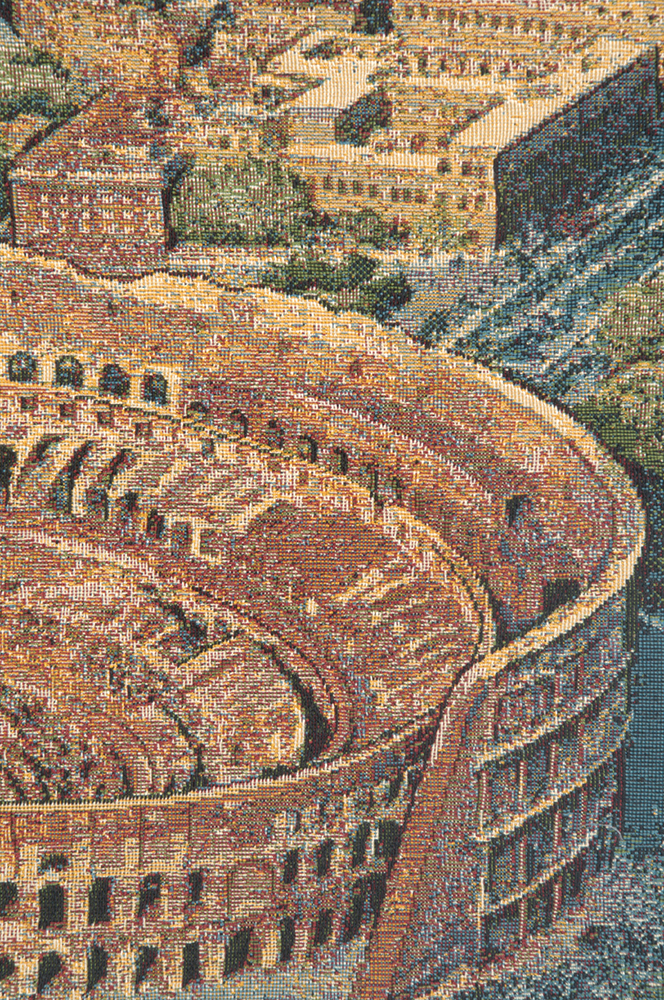 Alessia Cara The Coliseum Rome Italian Tapestry Wall Hanging 13x20 Inch Cotton Jacquard Woven Wall Tapestry