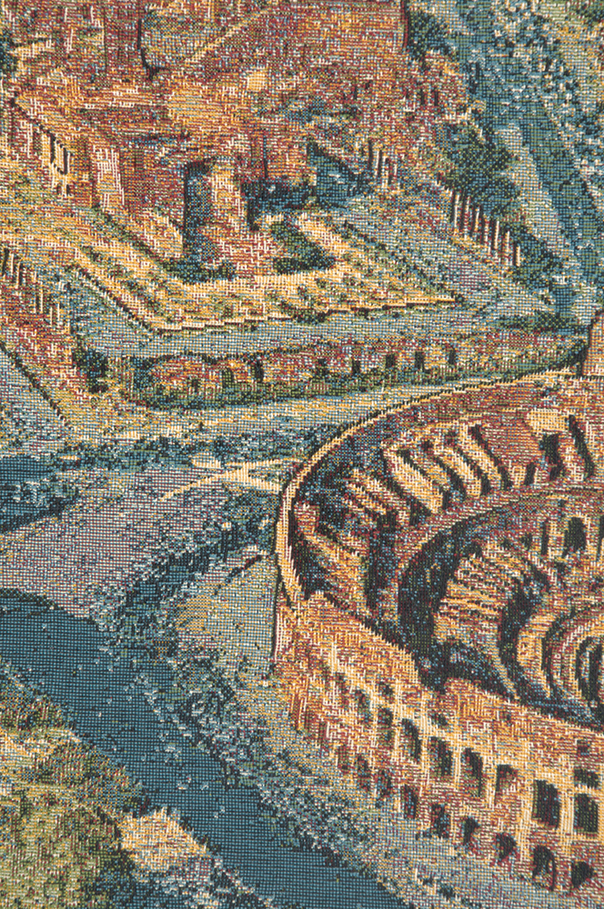 Alessia Cara The Coliseum Rome Italian Tapestry Wall Hanging 13x20 Inch Cotton Jacquard Woven Wall Tapestry