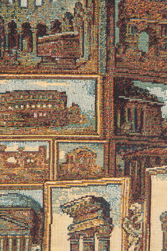 Giovanni Paolo Pannini The Museum Italian Tapestry Wall Hanging 12x19 Inch Cotton Jacquard Woven Wall Tapestry