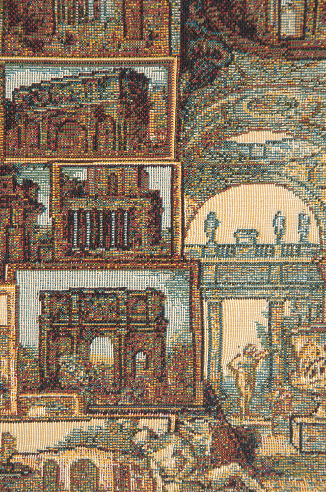 Giovanni Paolo Pannini The Museum Italian Tapestry Wall Hanging 12x19 Inch Cotton Jacquard Woven Wall Tapestry