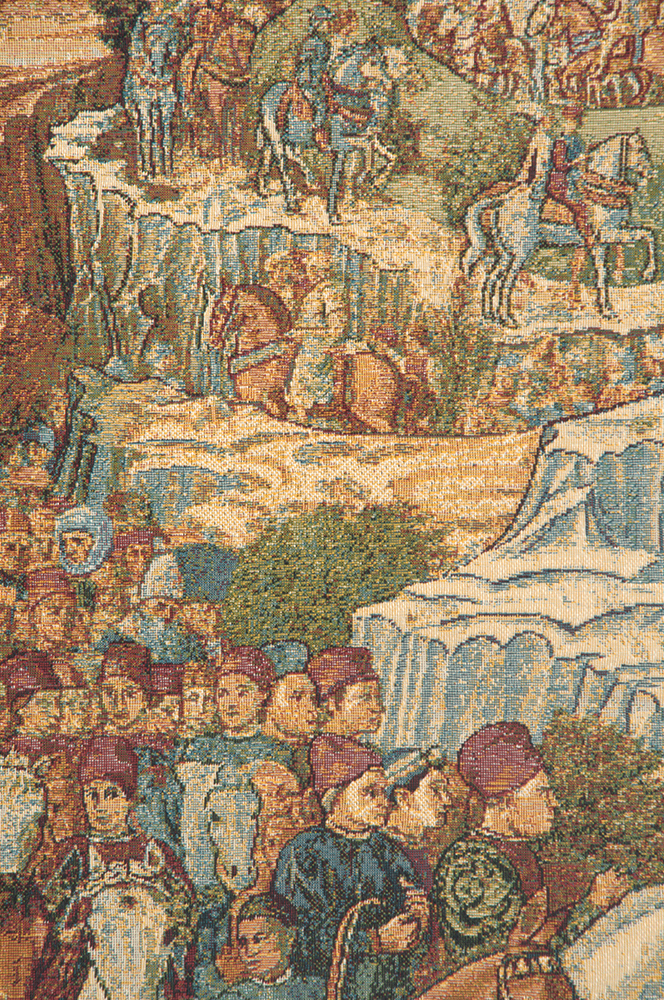 Pietro Perugino Chapel of the Magi Italian Tapestry Wall Hanging 12x19 Inch Cotton Jacquard Woven Wall Tapestry