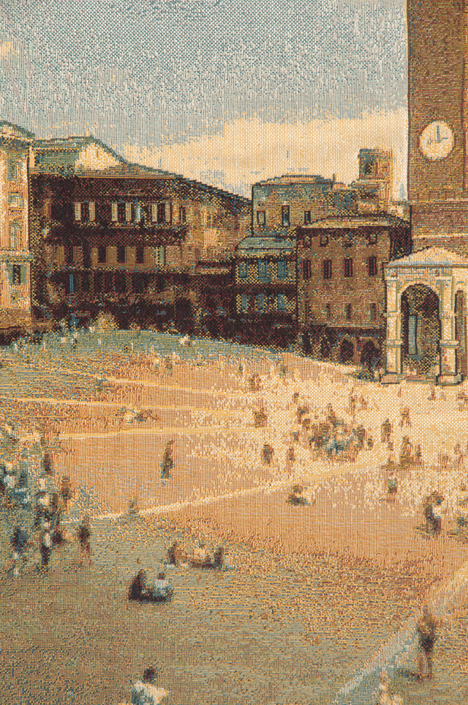 Alessia Cara Siena Square Tapestry Wall Hanging 12 x 19 in Tuscany Italian Cityscape Jacquard Woven Wall Decor