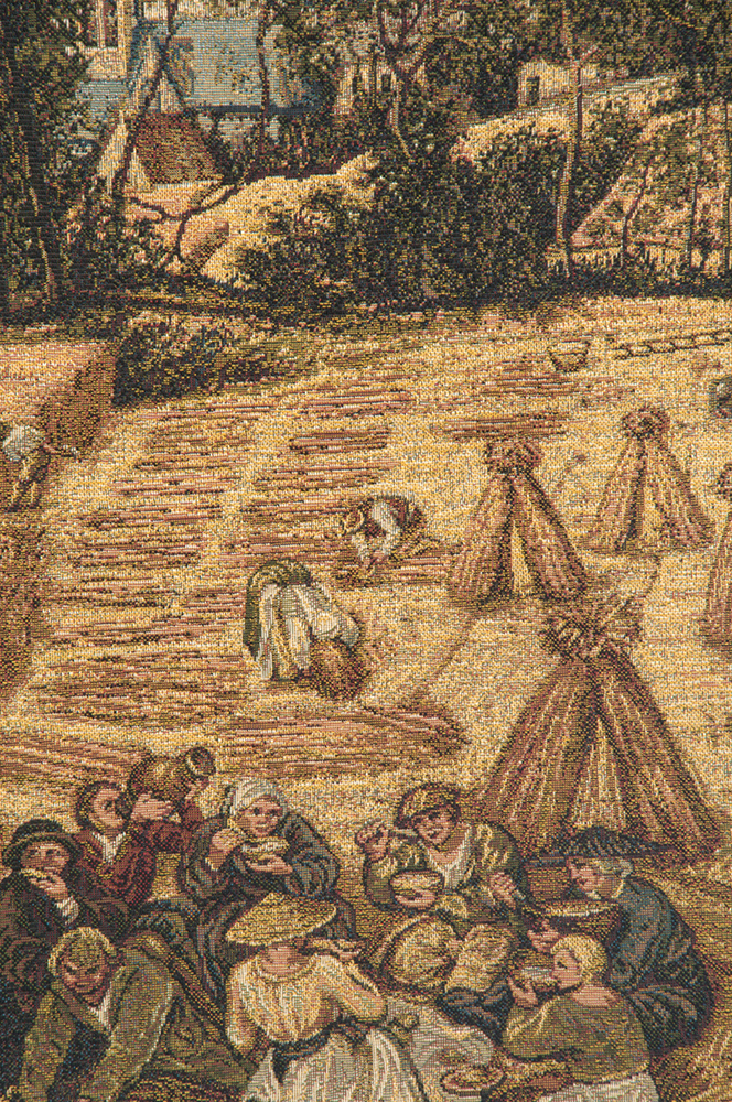 Pieter Bruegel Harvest I Vintage Tapestry Wall Hanging 26 x 40 in Jacquard Woven Renaissance Harvest Wall Art