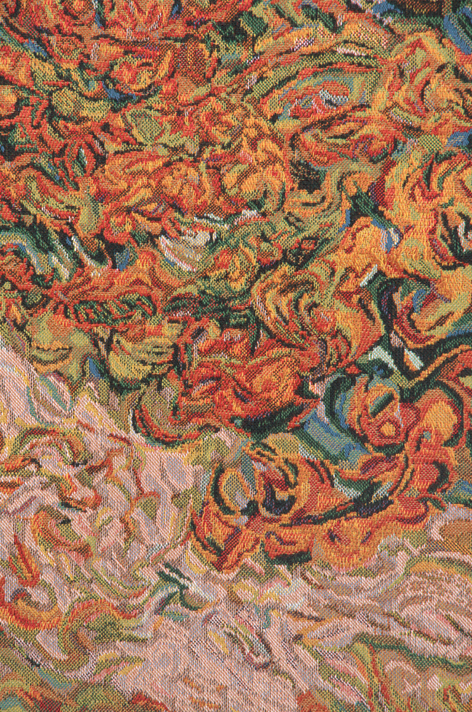 Vincent Van Gogh The Mulberry Tree Vintage Tapestry Wall Hanging 26 x 34 in Post Impressionist Landscape Jacquard Woven Wall Art