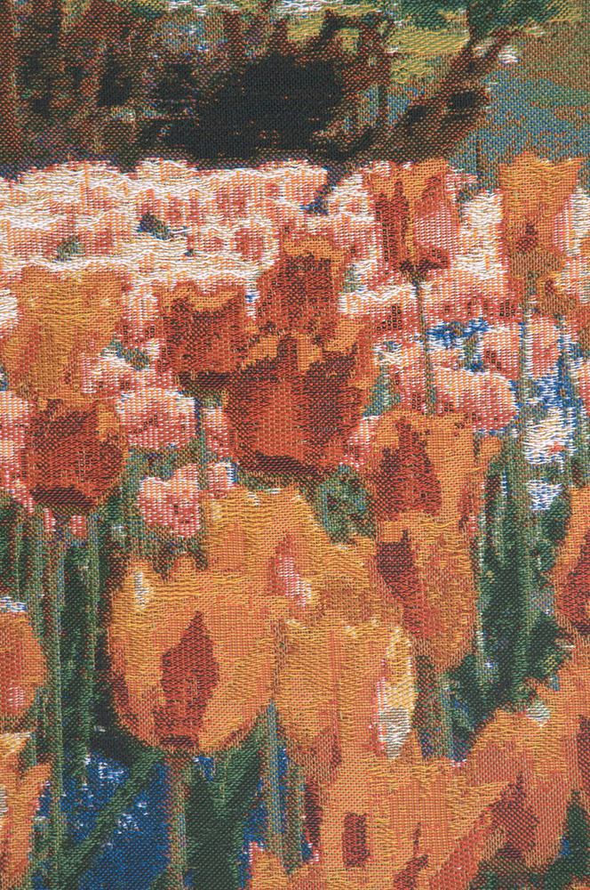 Keukenhof VI Belgian Tapestry Wall Hanging 34x22 Inch Cotton Jacquard Woven Wall Tapestry