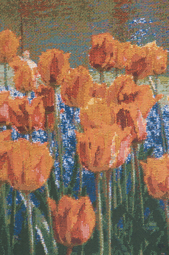 Keukenhof VII Belgian Tapestry Wall Hanging 34x22 Inch Cotton Jacquard Woven Wall Tapestry