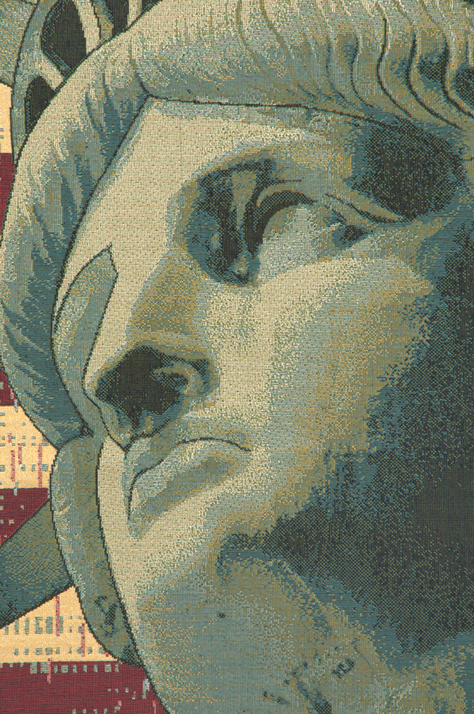 Frédéric Auguste Statue of Liberty Tapestry Wall Hanging 24 x 38 in New York Landmark Jacquard Woven Wall Art