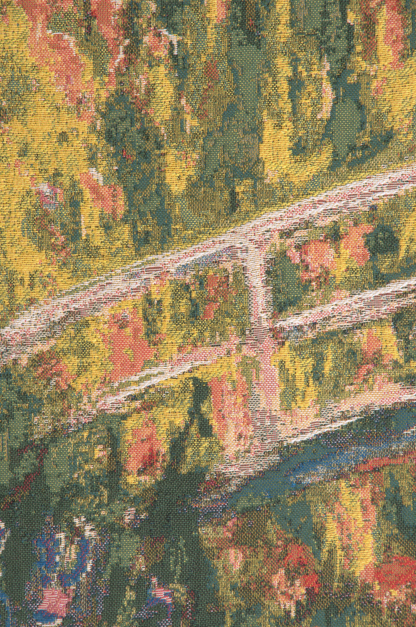 Claude Monet Pont Japonnais European Tapestry Wall Hanging 36x26 Inch Cotton Jacquard Woven Wall Tapestry