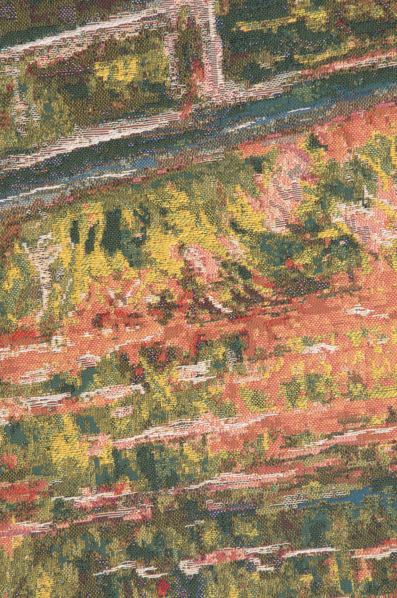 Claude Monet Pont Japonnais European Tapestry Wall Hanging 36x26 Inch Cotton Jacquard Woven Wall Tapestry