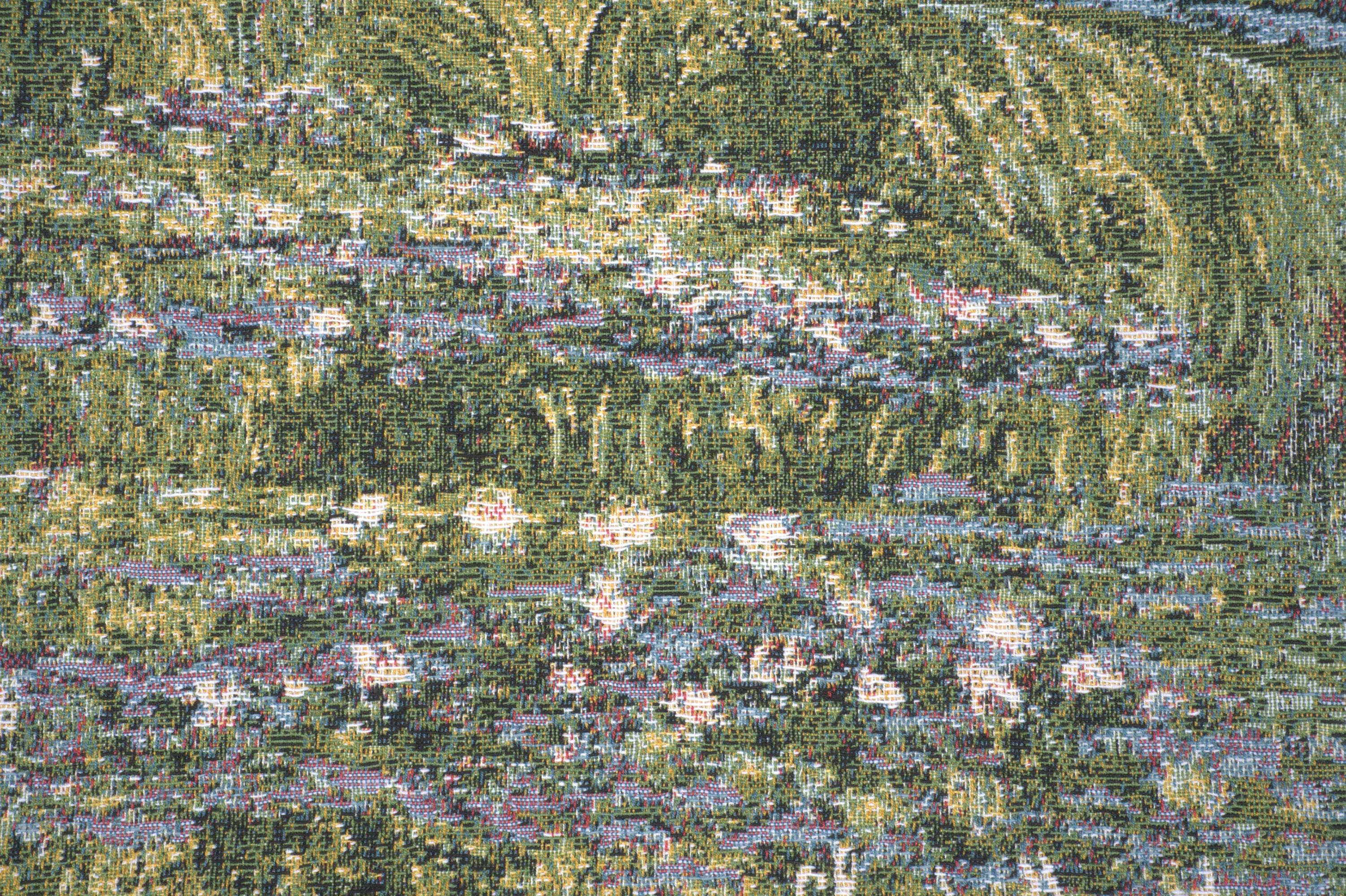 Claude Monet Bridge at Giverny I Tapestry Pillow Cover 18x18 Inch Cotton Jacquard Woven Cushion Cover