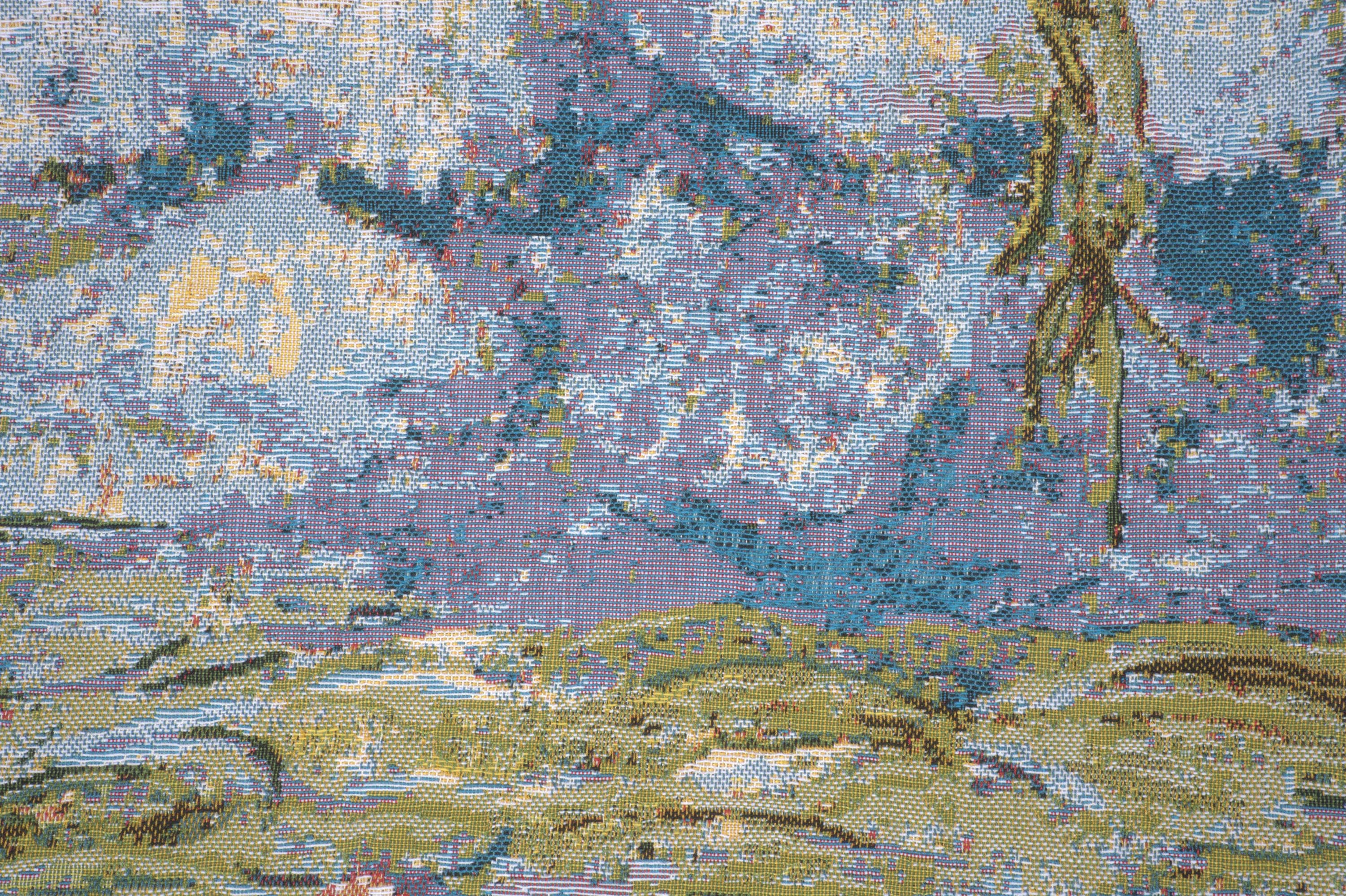Claude Monet Water Lilies Tapestry Pillow Cover 18x18 Inch Cotton Jacquard Woven Cushion Cover