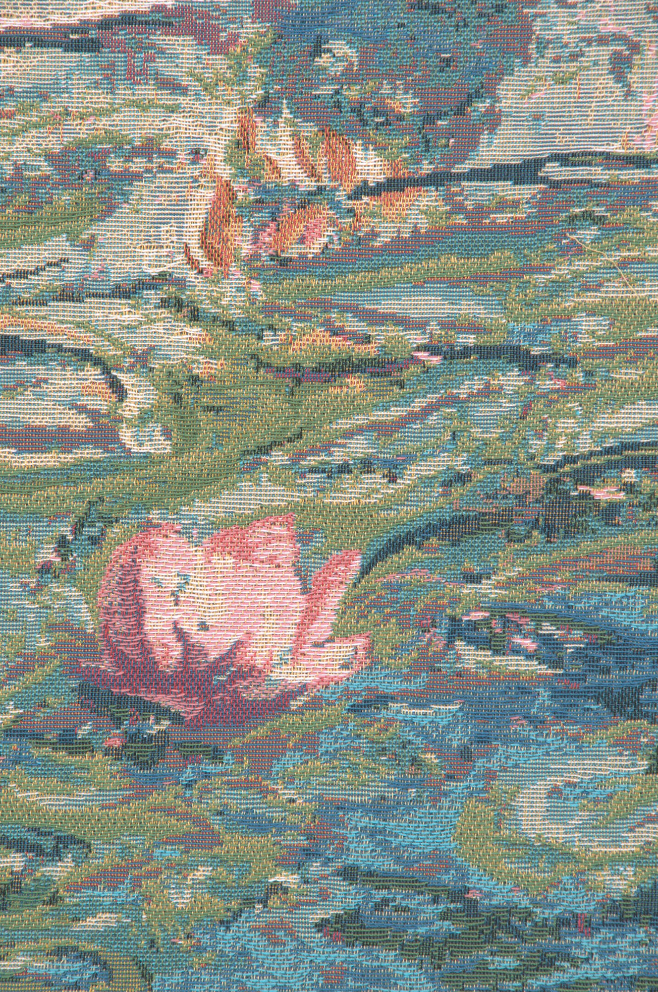 Claude Monet Water Lilies II Tapestry Pillow Cover 18x18 Inch Cotton Jacquard Woven Cushion Cover