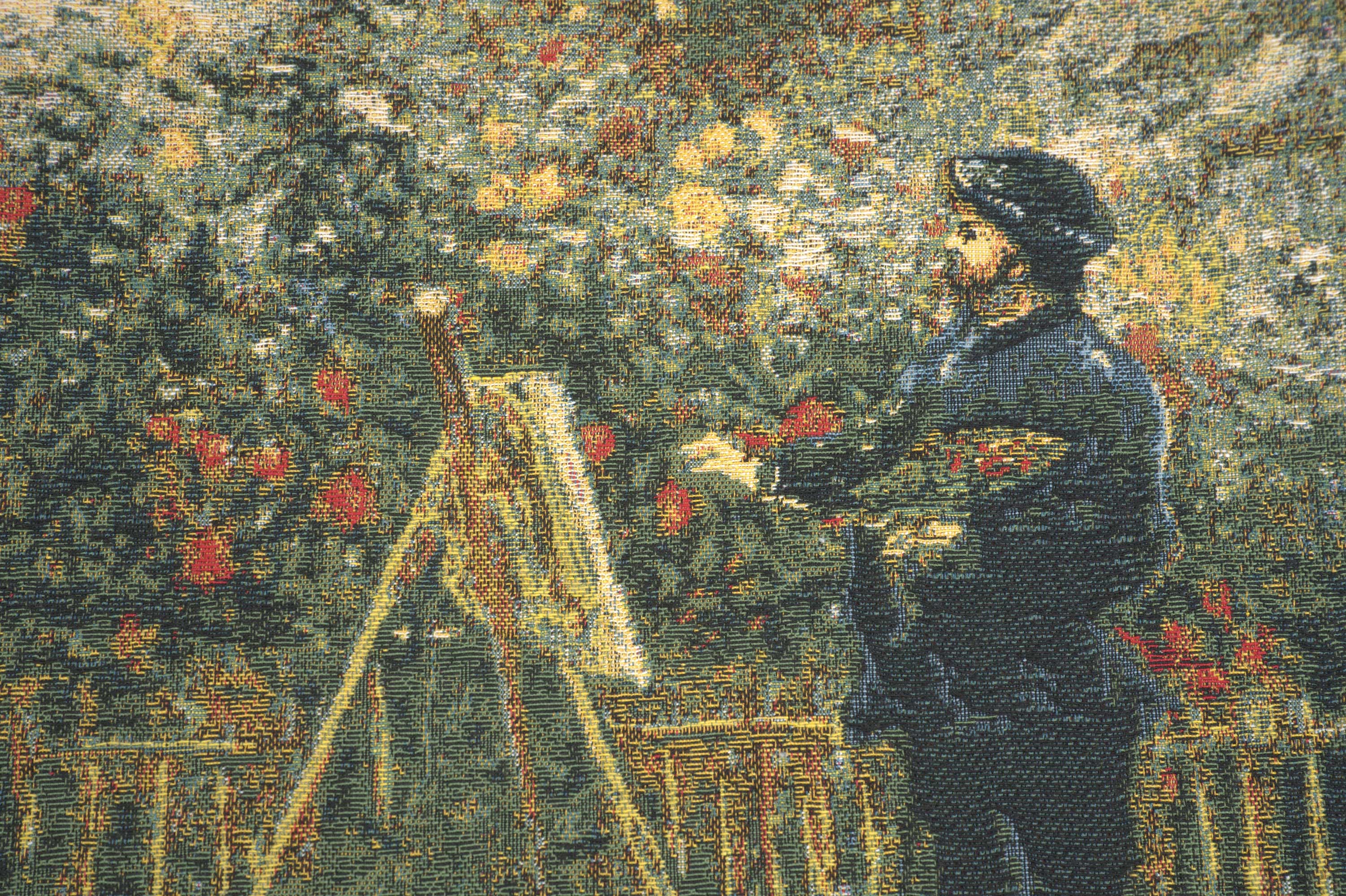 Pierre Auguste Renoir Monet Painting Tapestry Pillow Cover 18x18 Inch Cotton Jacquard Woven Cushion Cover