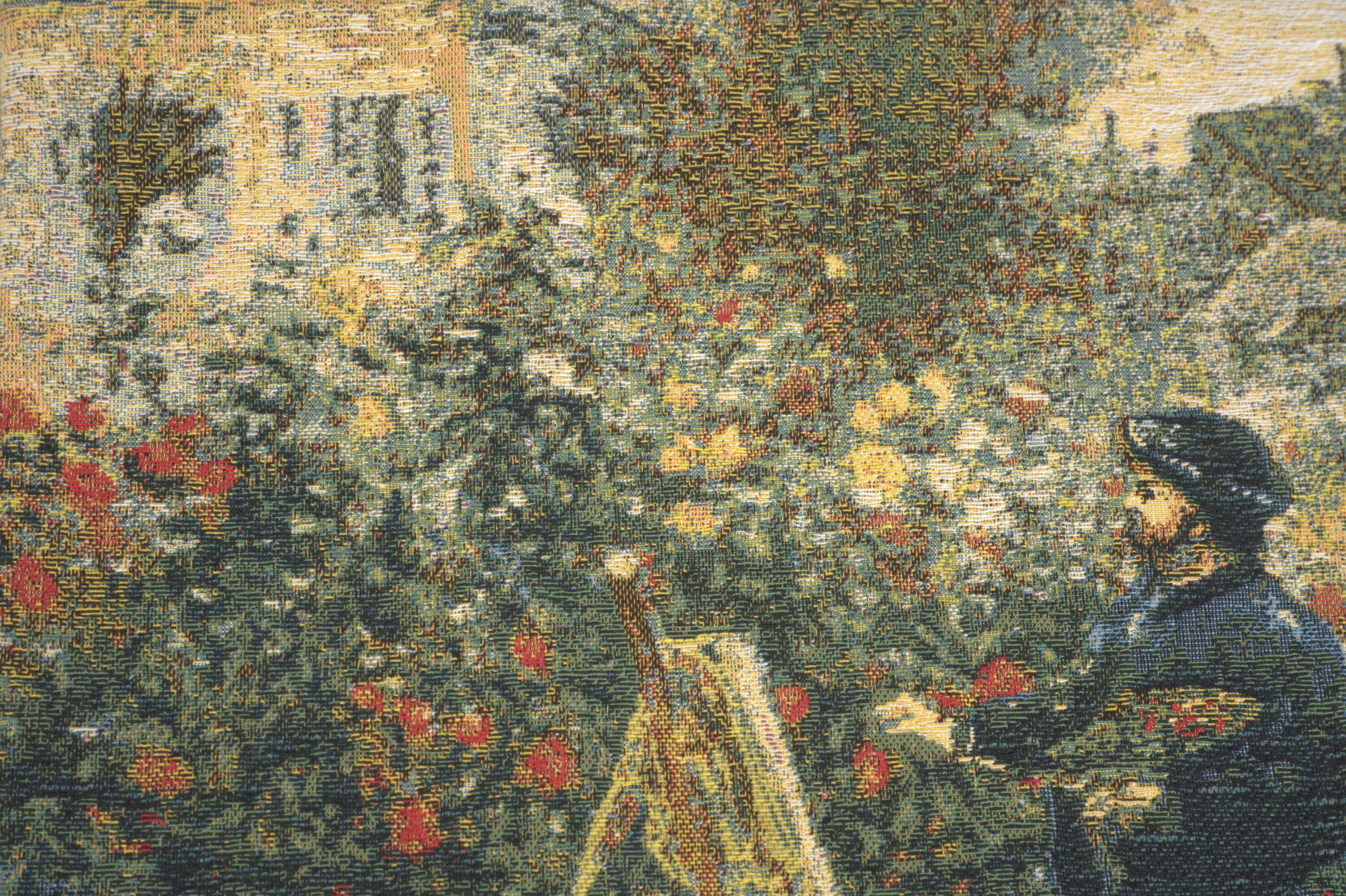 Pierre Auguste Renoir Monet Painting Tapestry Pillow Cover 18x18 Inch Cotton Jacquard Woven Cushion Cover