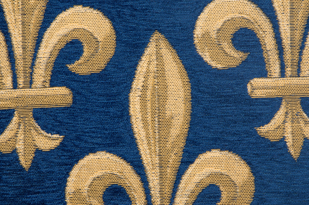 Napoleon Fleur Blue Tapestry Pillow Cover 18x18 Inch Cotton Jacquard Woven Cushion Cover