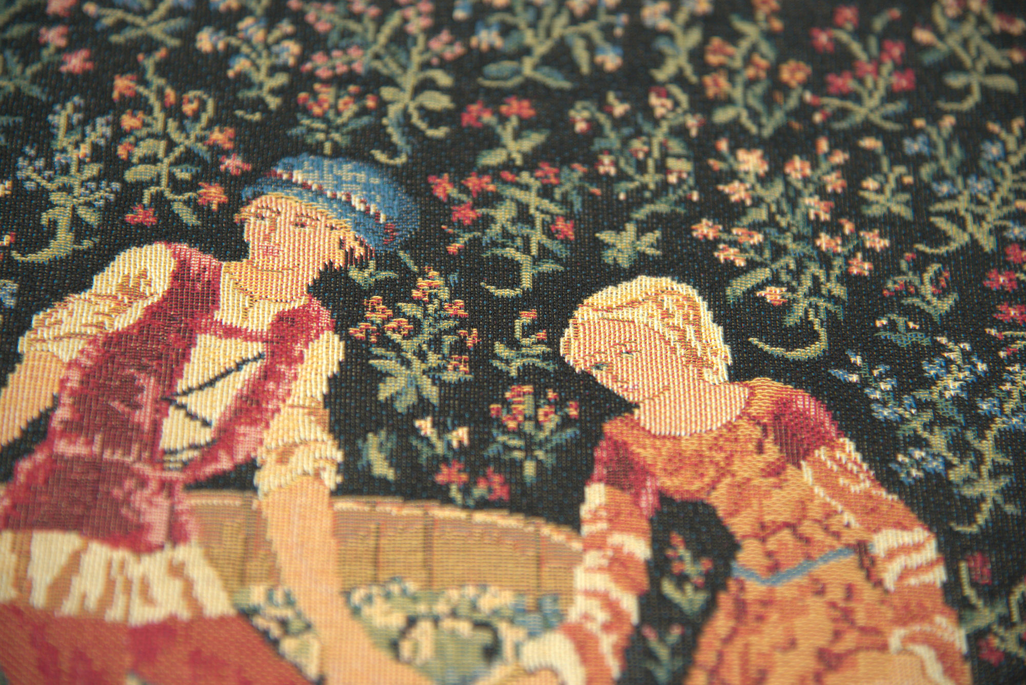 The Wine Press Belgian Tapestry Pillow Cover 18x18 Inch Cotton Jacquard Woven Cushion Cover