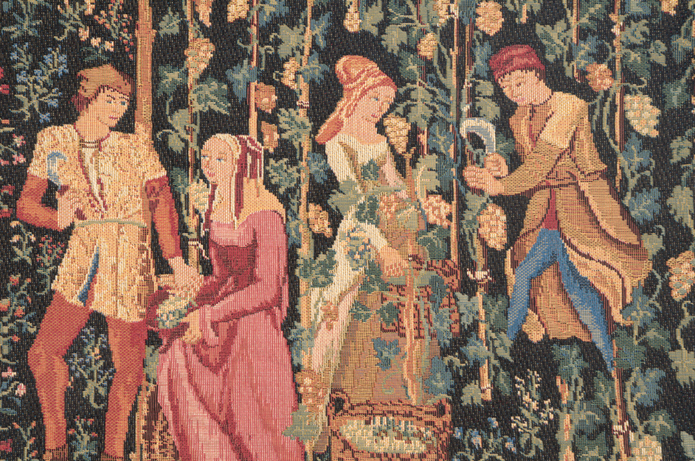 The Harvest Belgian Tapestry Pillow Cover 18x18 Inch Cotton Jacquard Woven Cushion Cover