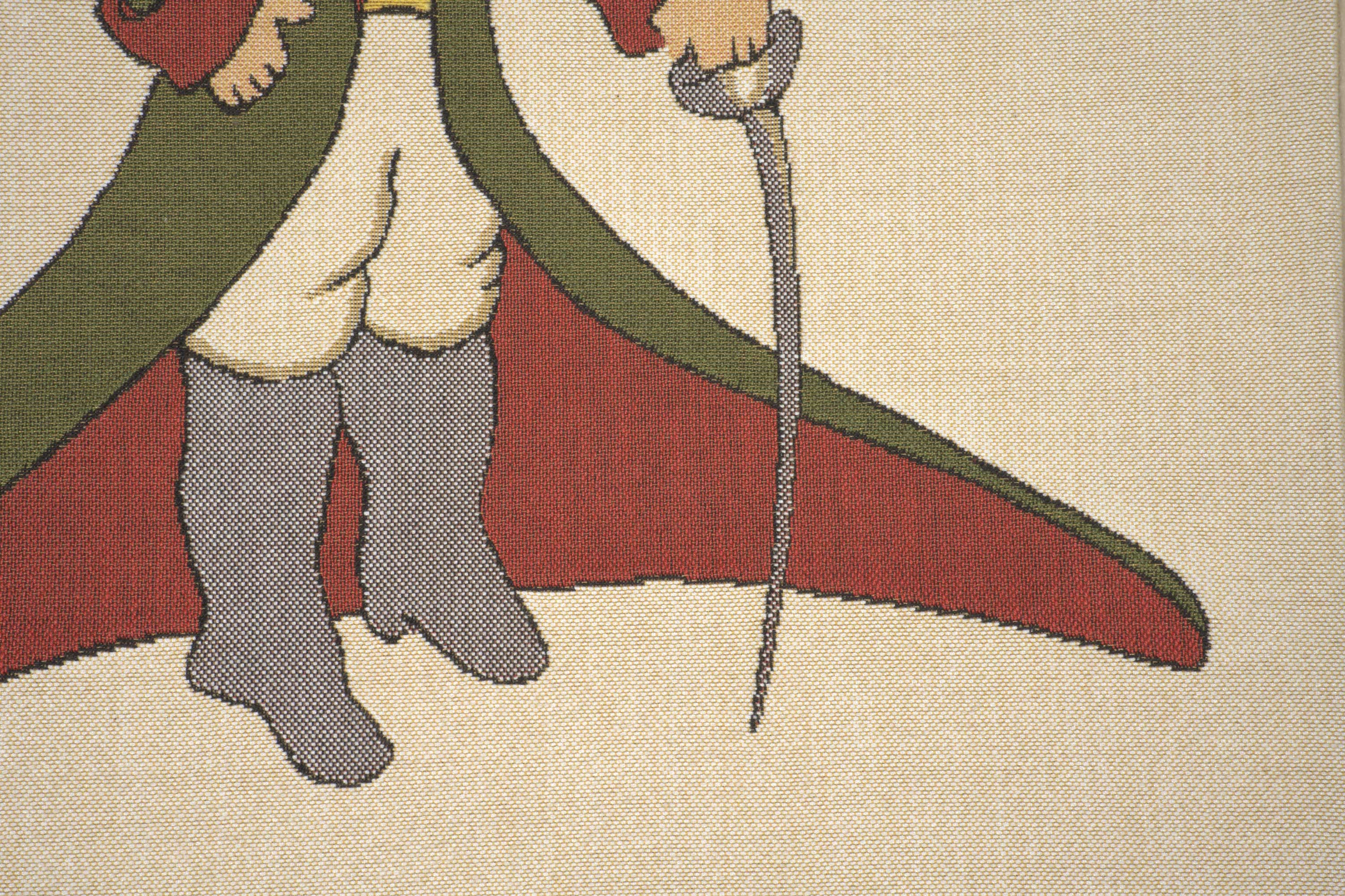 Antoine de Saint-Exupery Costume Large Tapestry Pillow Cover 18x18 Inch Cotton Jacquard Woven Cushion Cover