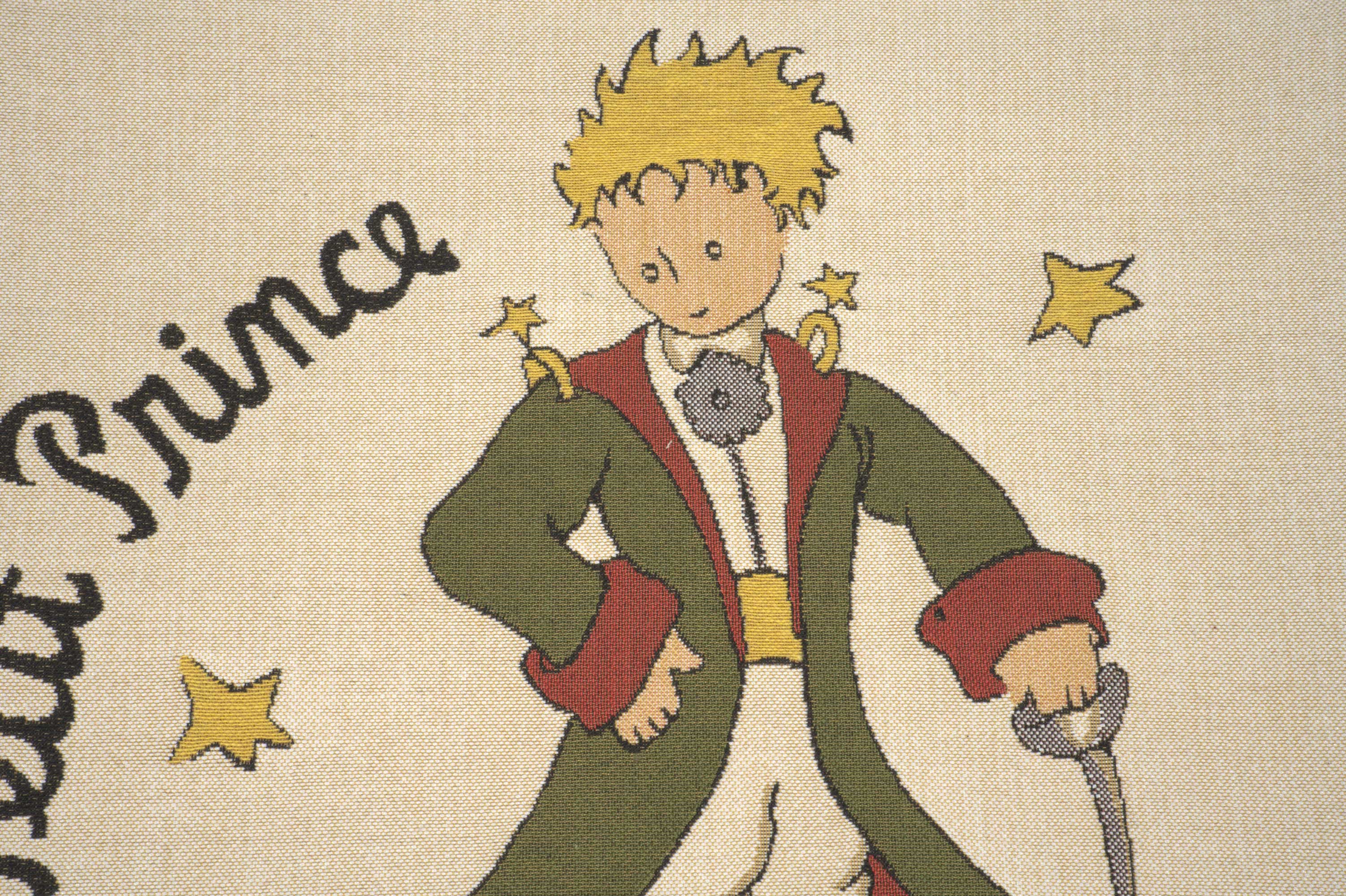 Antoine de Saint-Exupery Costume Large Tapestry Pillow Cover 18x18 Inch Cotton Jacquard Woven Cushion Cover