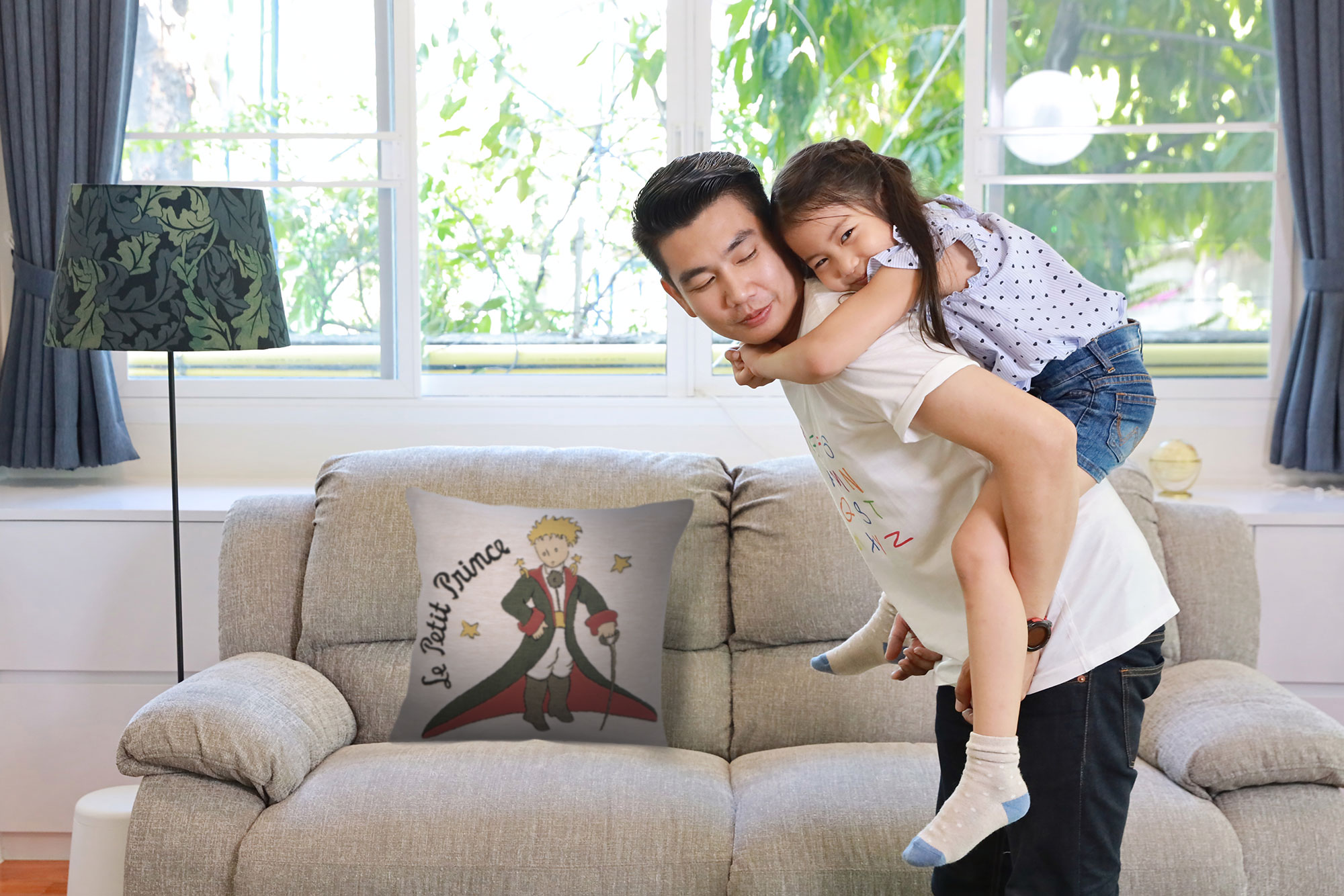 Antoine de Saint-Exupery Costume Large Tapestry Pillow Cover 18x18 Inch Cotton Jacquard Woven Cushion Cover