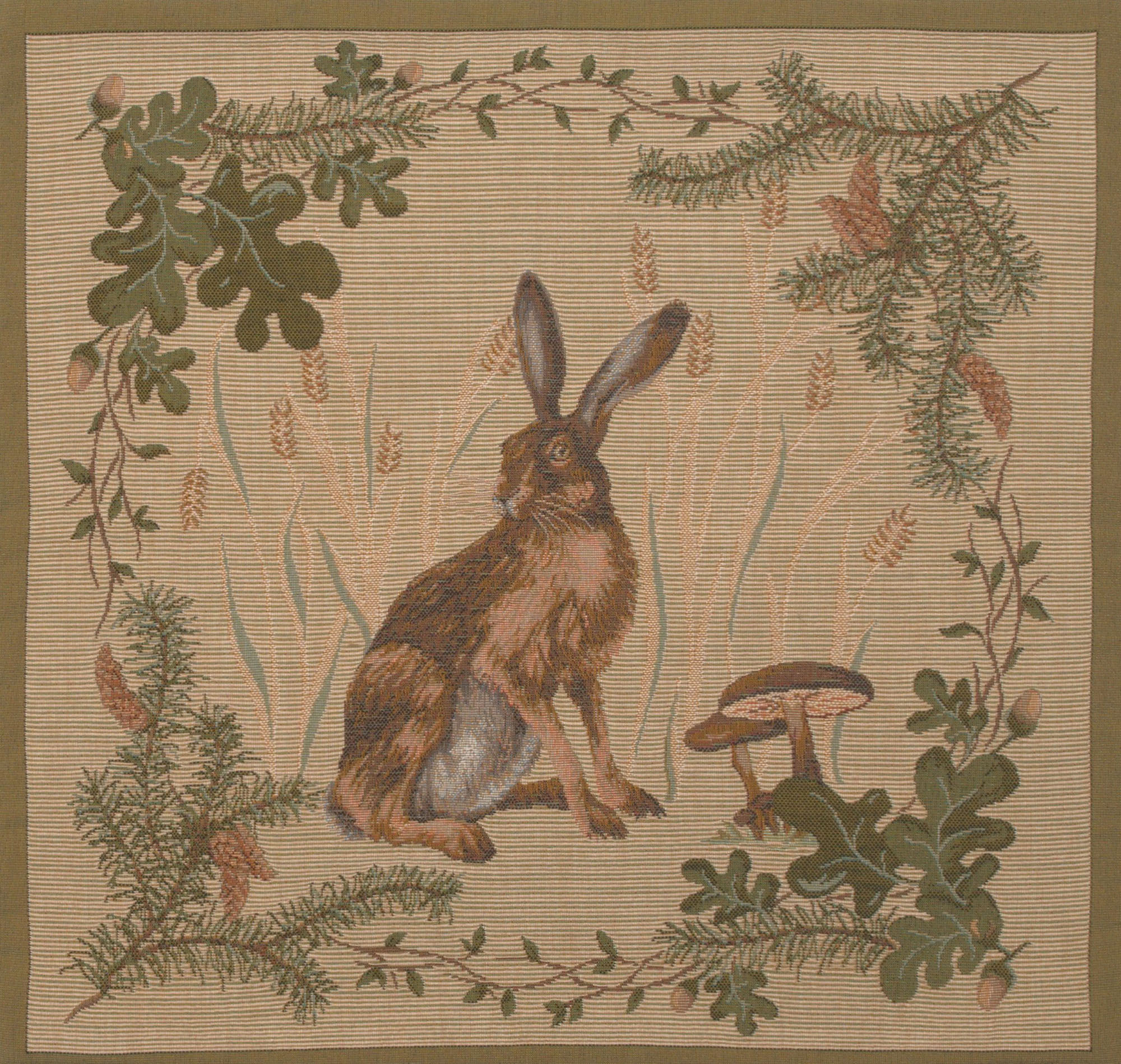 William Morris The Hare Tapestry Pillow Cover 19x19 Inch Cotton Jacquard Woven Cushion Cover