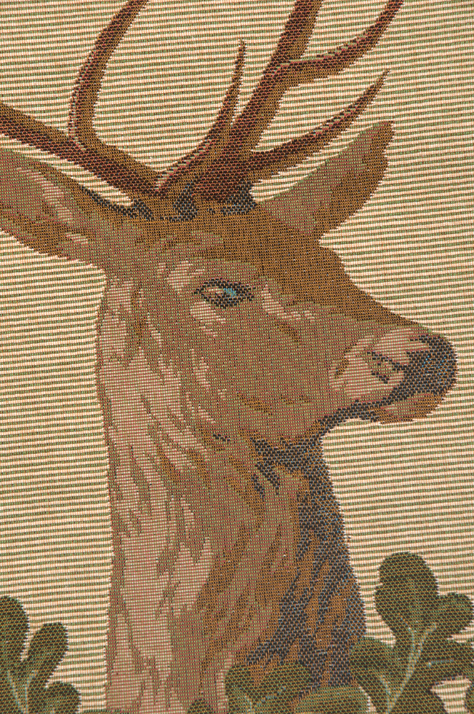 William Morris ABC Stag Tapestry Pillow Cover 19x19 Inch Cotton Jacquard Woven Cushion Cover