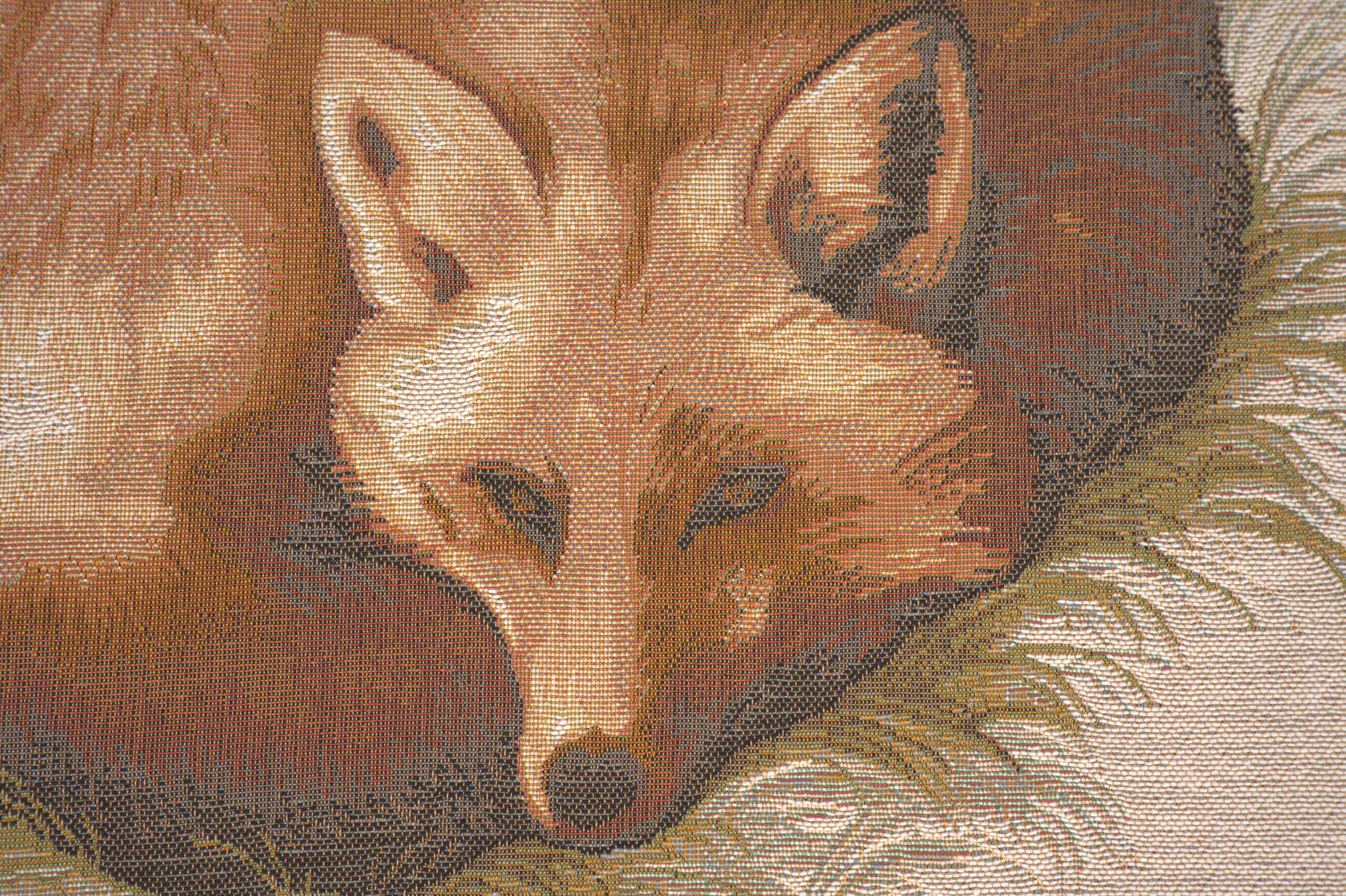 William Morris Fox Tapestry Pillow Cover 19x19 Inch Cotton Jacquard Woven Cushion Cover