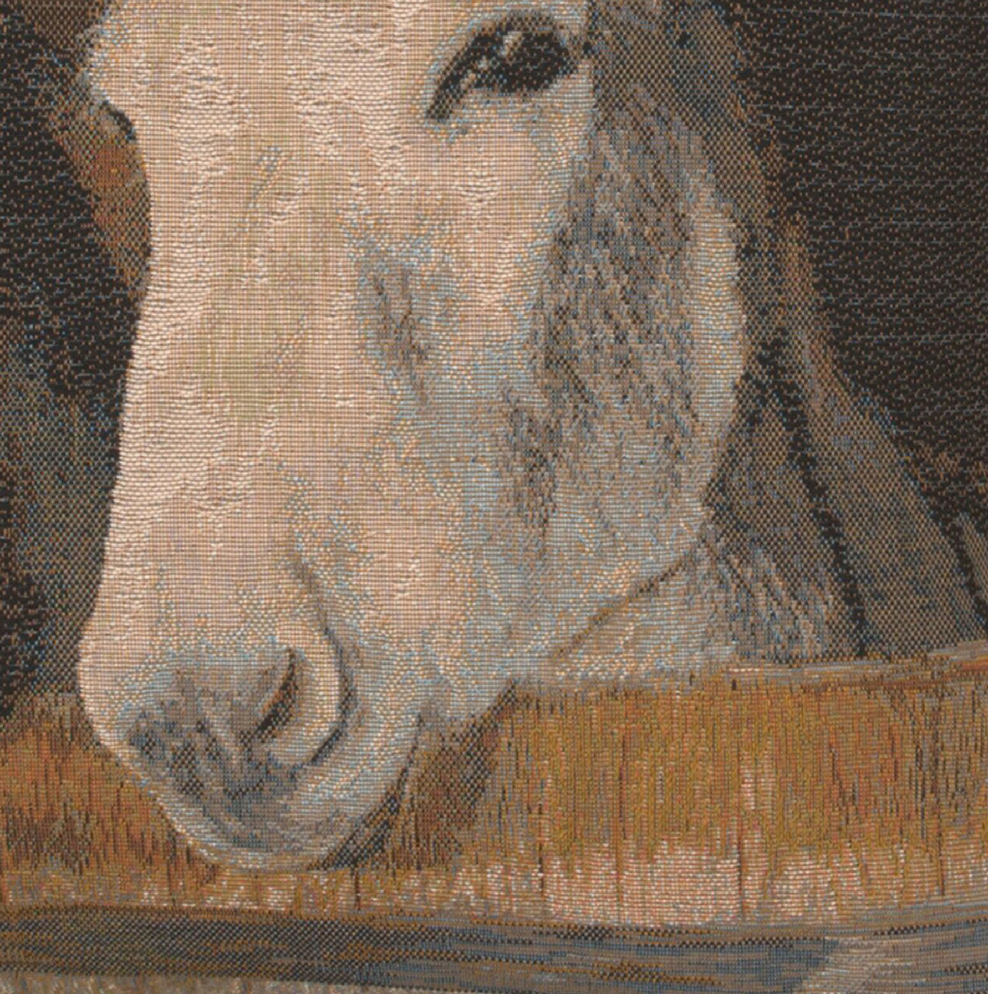 William Morris Donkeys Tapestry Pillow Cover 19x19 Inch Cotton Jacquard Woven Cushion Cover