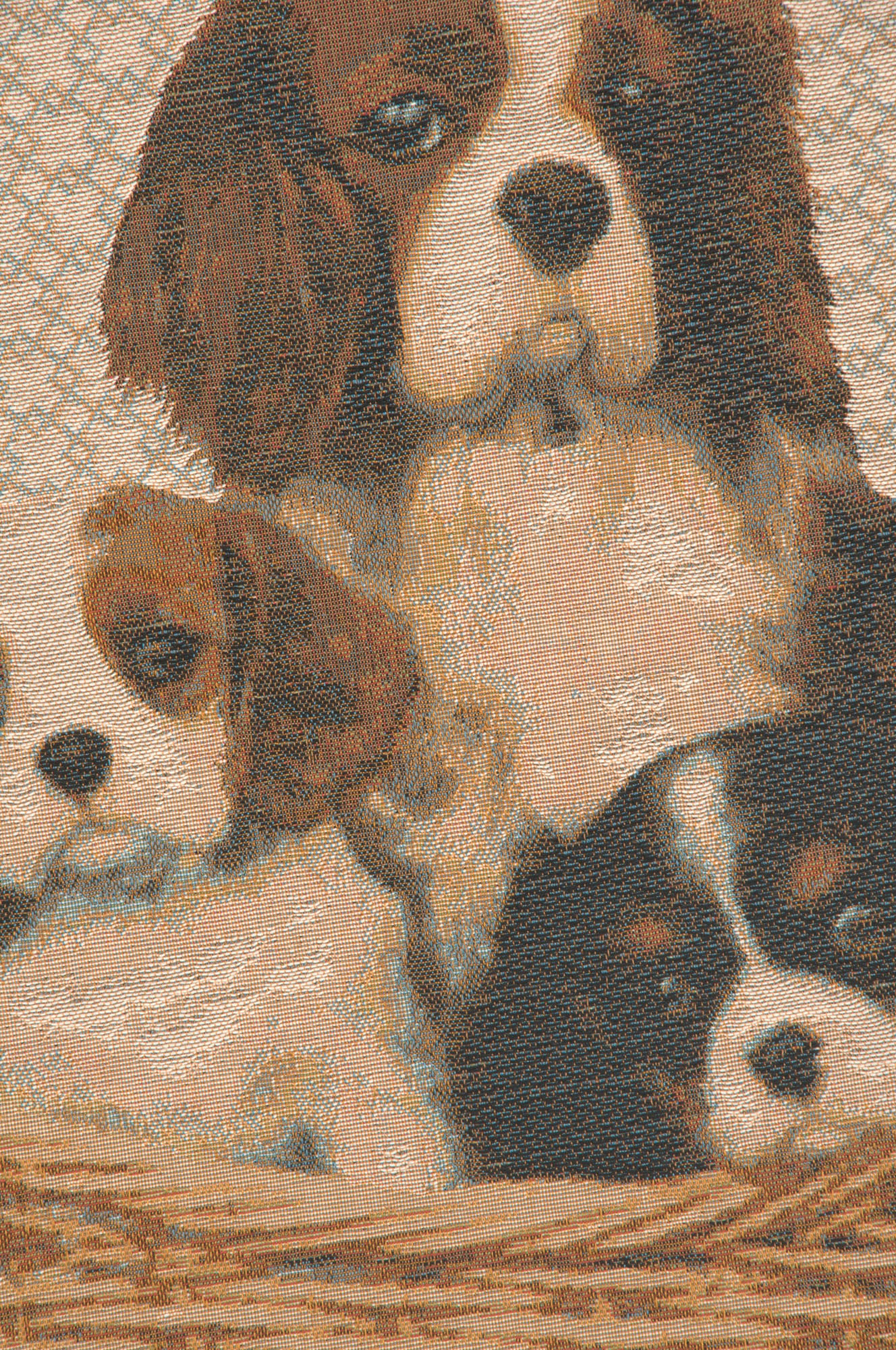 Alexandre Cavalier King Charles Family Tapestry Pillow Cover 19x19 Inch Cotton Jacquard Woven Cushion Cover