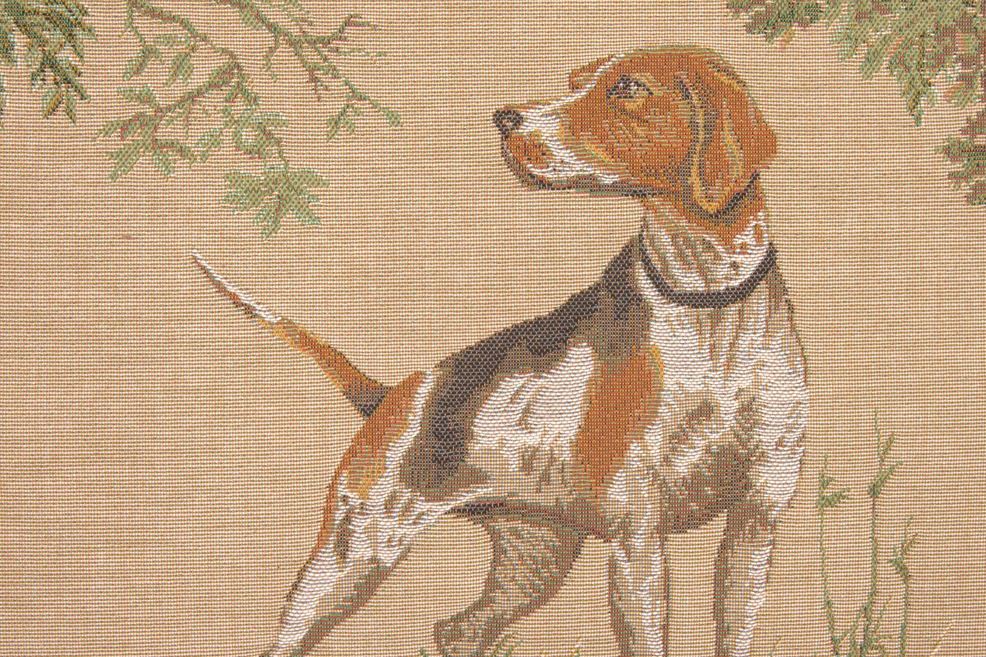 Alexandre Francois Dog Pointer Tapestry Pillow Cover 19x19 Inch Cotton Jacquard Woven Cushion Cover