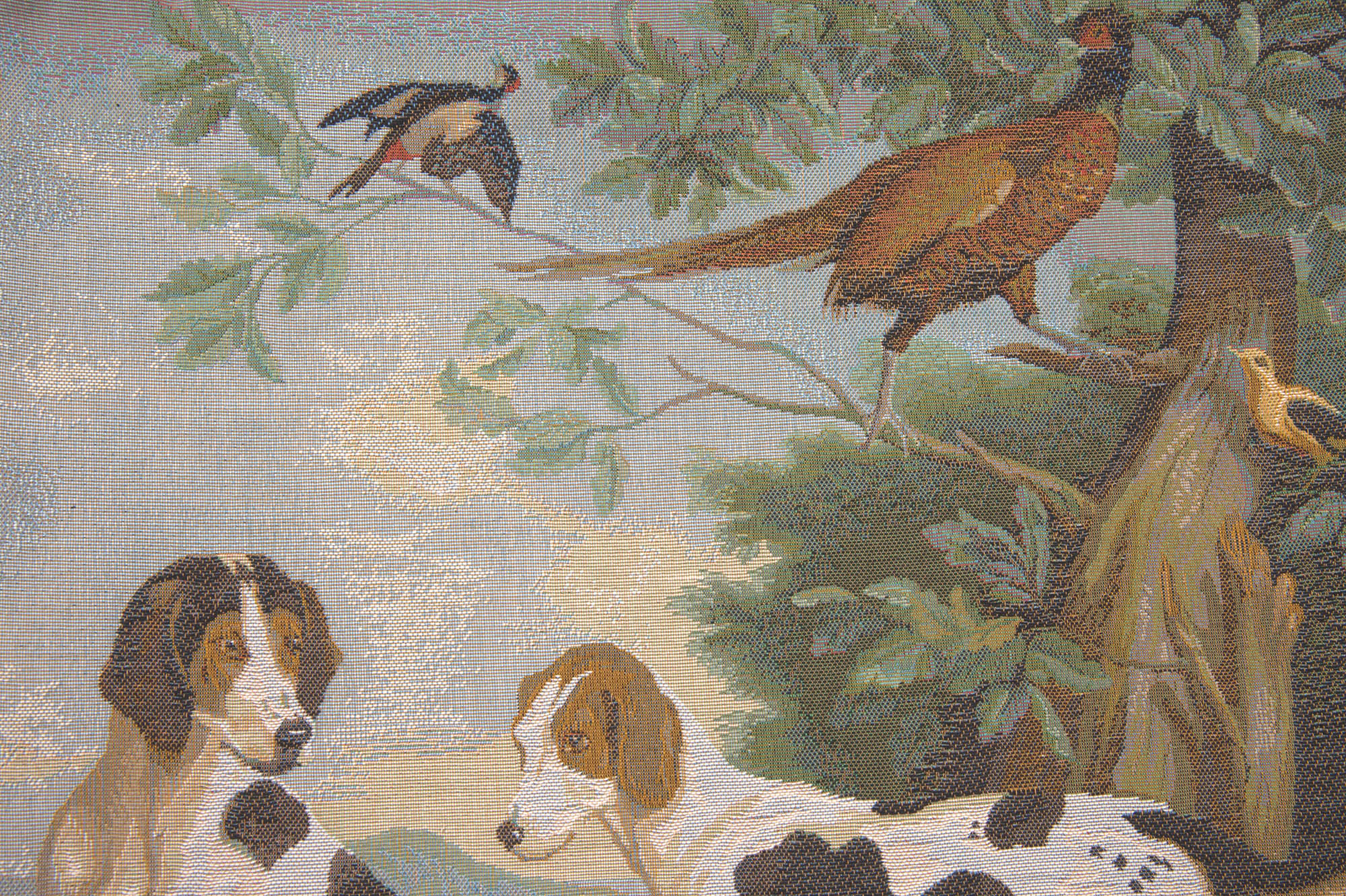 Alexandre Francois Hunting Dogs Tapestry Pillow Cover 19x19 Inch Cotton Jacquard Woven Cushion Cover