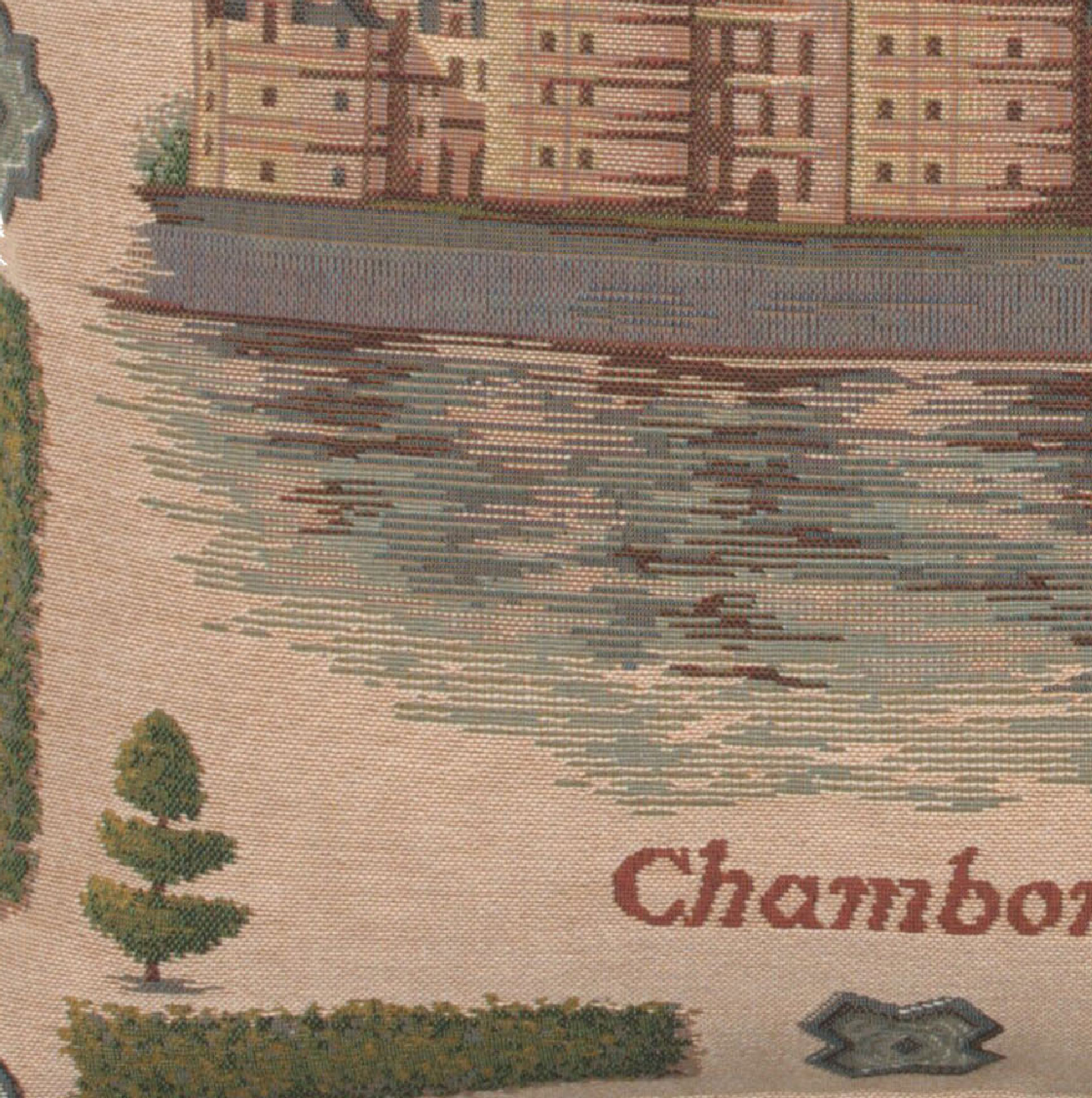 Chambord I French Tapestry Pillow Cover 19x19 Inch Cotton Jacquard Woven Cushion Cover