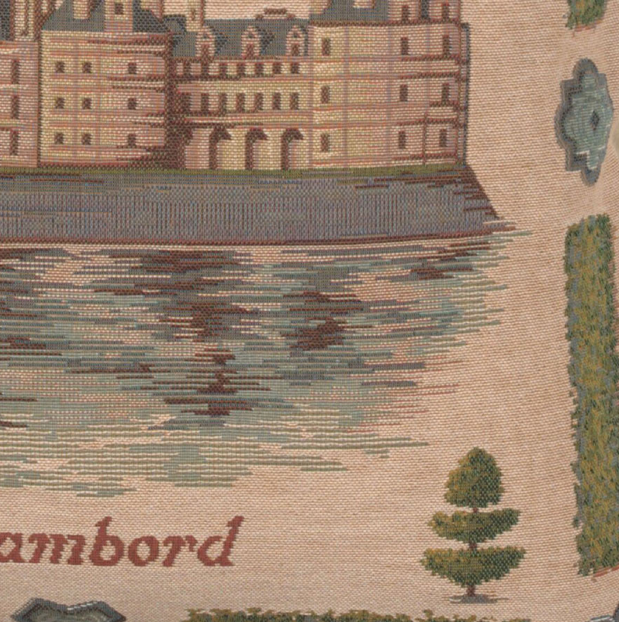 Chambord I French Tapestry Pillow Cover 19x19 Inch Cotton Jacquard Woven Cushion Cover