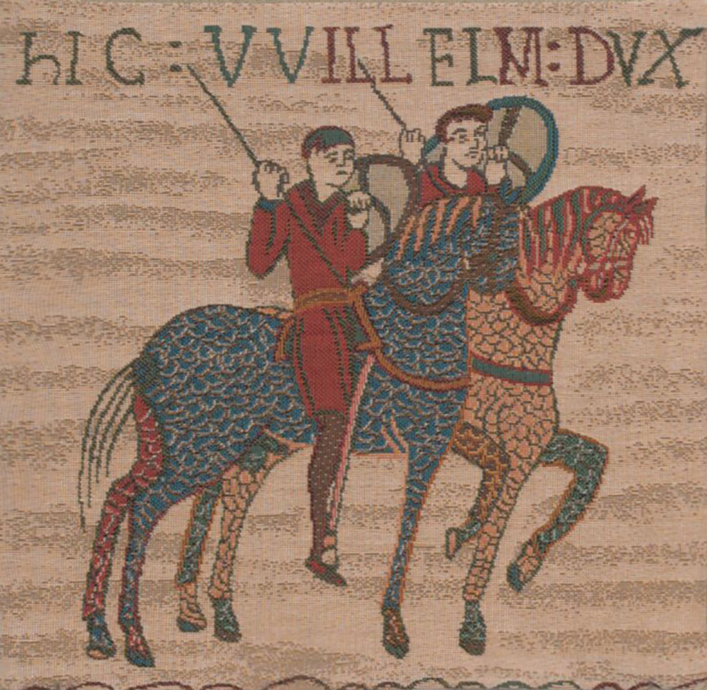 Bayeux Horseriders Tapestry Pillow Cover 14x14 Inch Cotton Jacquard Woven Cushion Cover