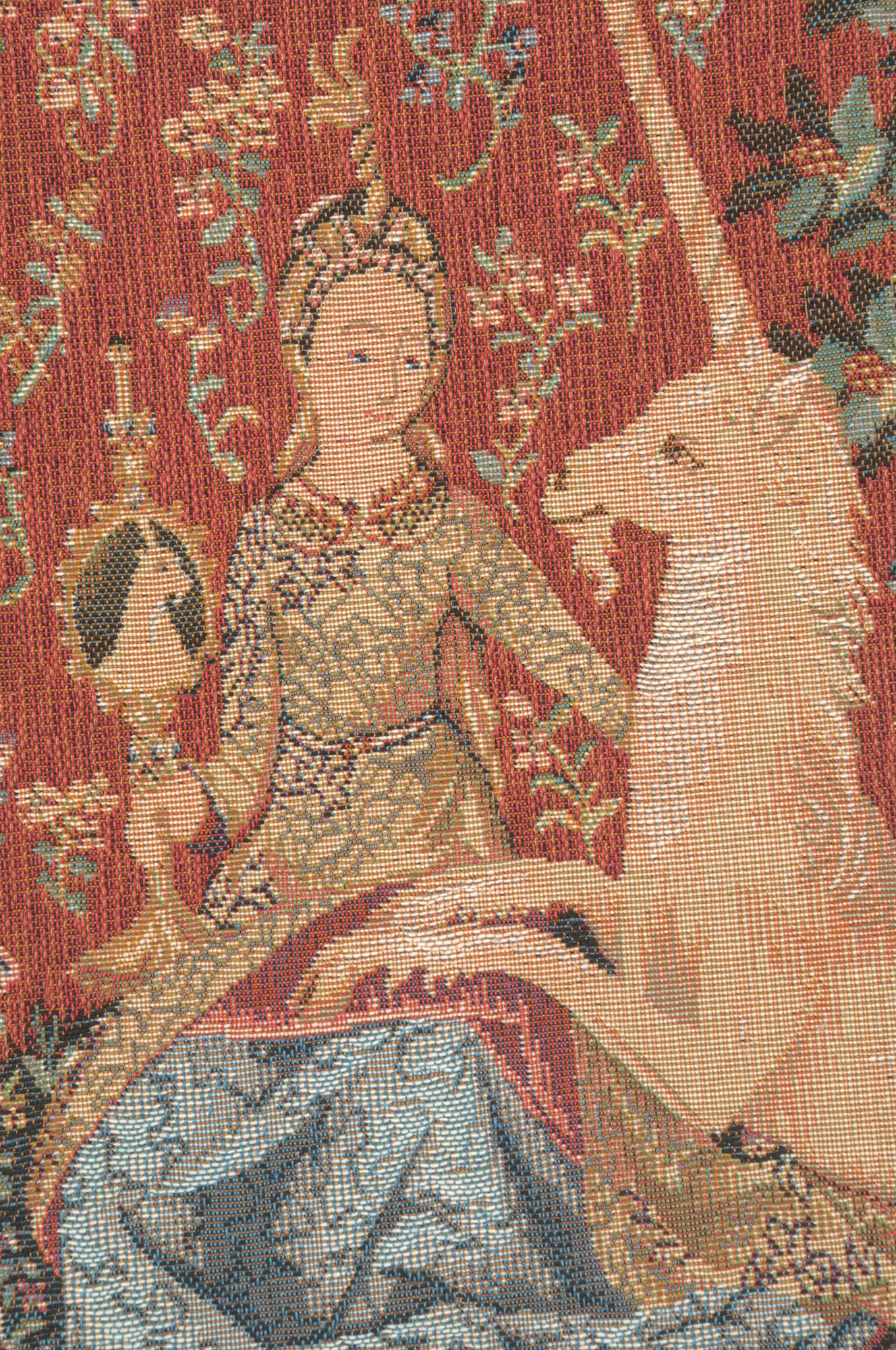 Medieval The Sight Small Tapestry Pillow Cover 14x14 Inch Cotton Jacquard Woven Cushion Cover