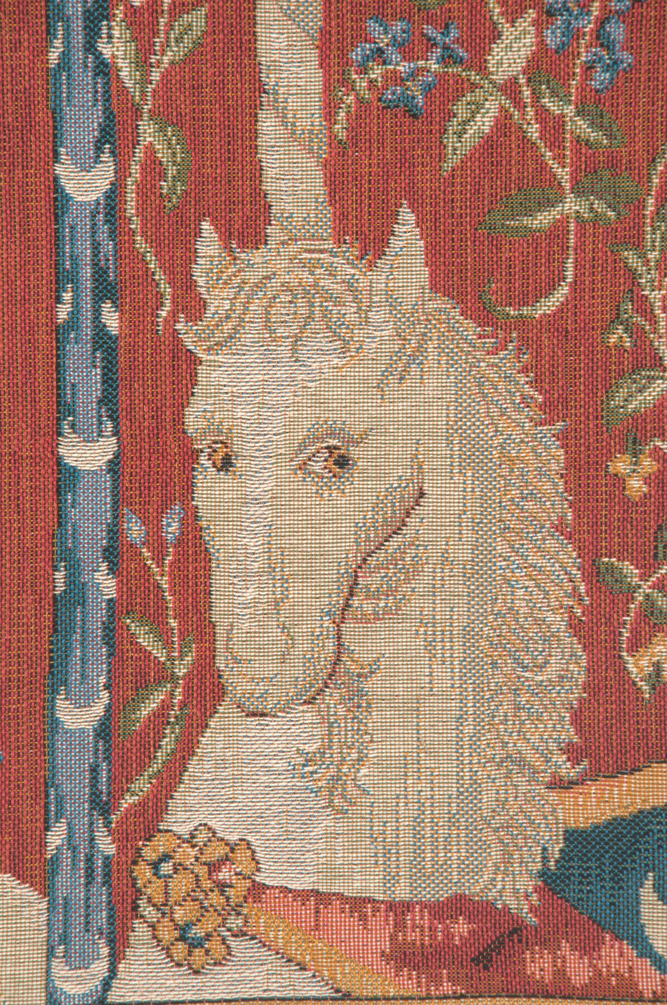 Medieval The Unicorn Tapestry Pillow Cover 14x14 Inch Cotton Jacquard Woven Cushion Cover