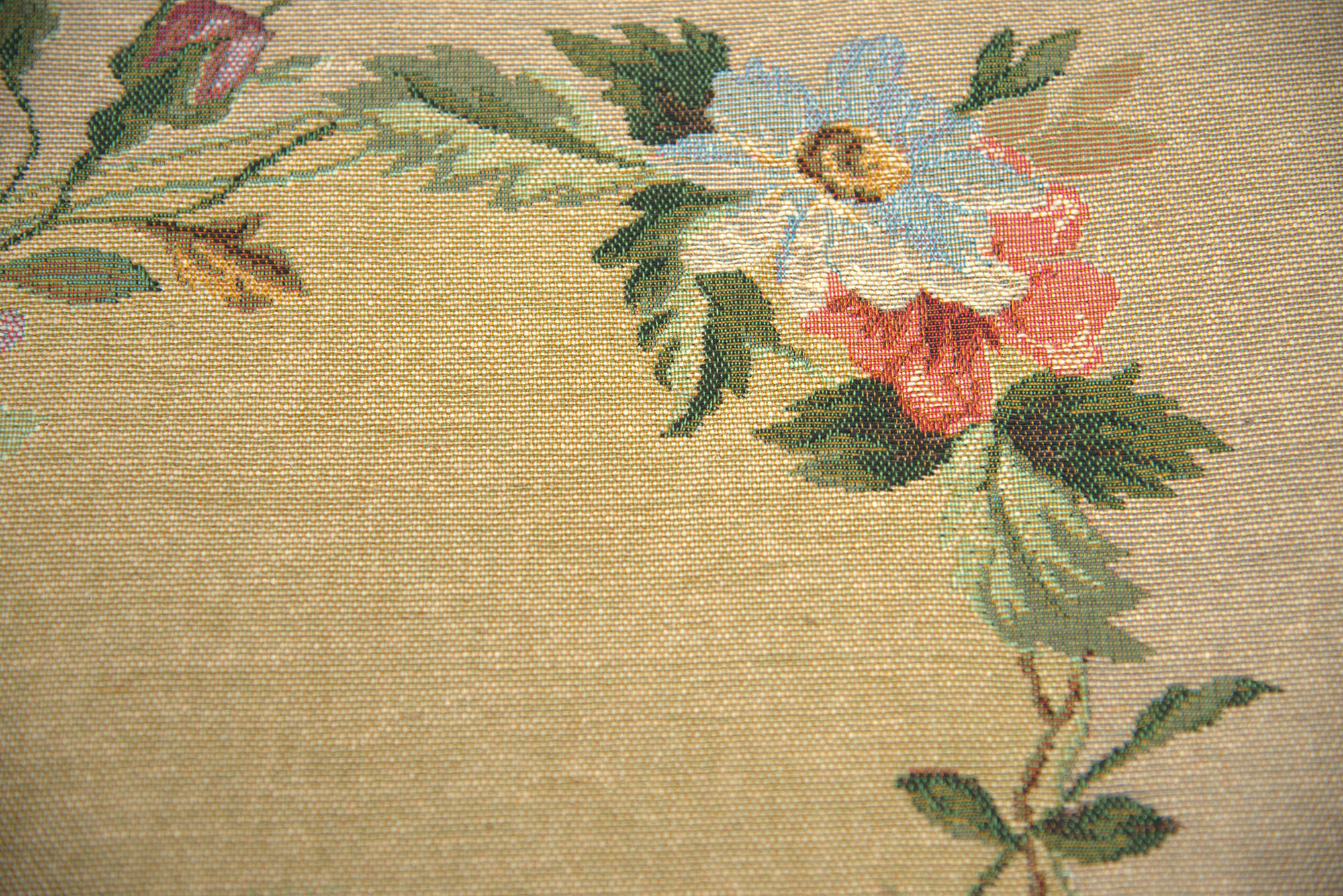 Floral Amboise I Tapestry Pillow Cover 19x19 Inch Cotton Jacquard Woven Cushion Cover