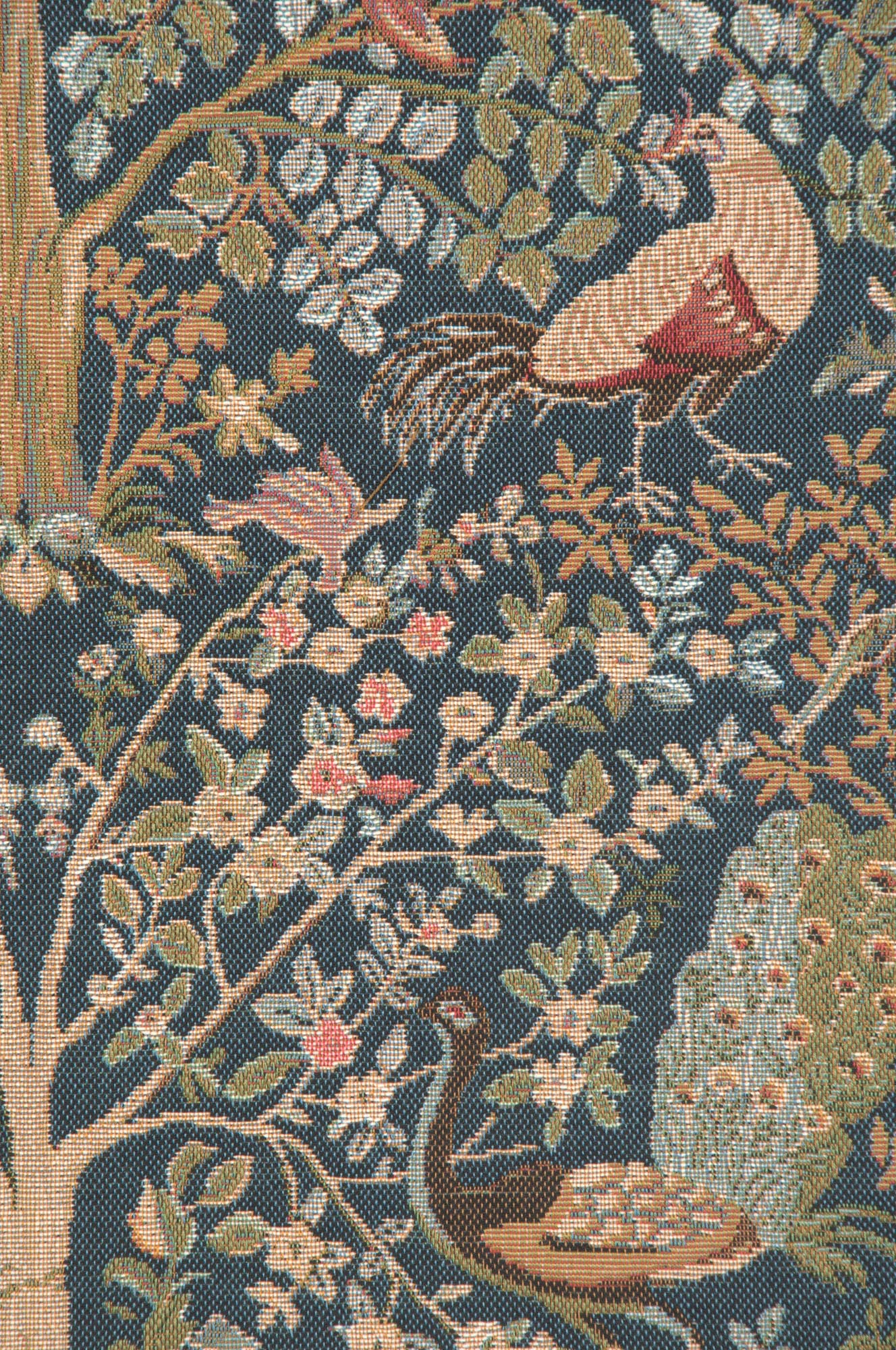 Blue Tree French Tapestry Pillow Cover 19x19 inch Cotton Jacquard Woven Cushion Cover