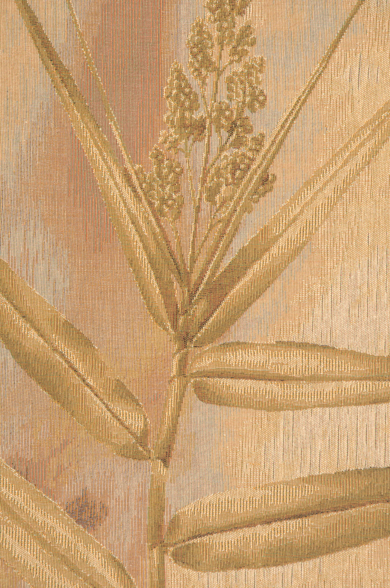 Oriental Bamboo French Tapestry Wall Hanging 58 X 44 Inch Jacquard Woven Chinoiserie Botanical Wall Art