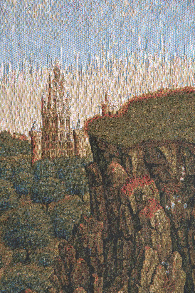 Jan van Eyck Just Judges Medieval Tapestry Wall Hanging 57 x 24 in Ghent Altarpiece Renaissance Jacquard Woven Wall Art