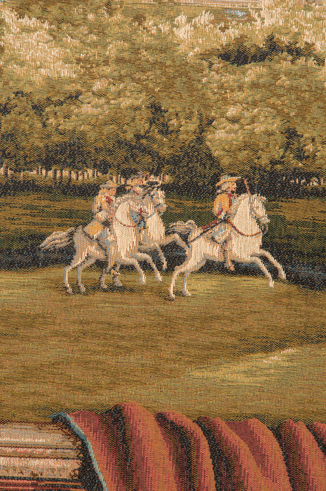Chateau Bellevue French Tapestry Wall Hanging 58x110 Inch Cotton Jacquard Woven Wall Tapestry