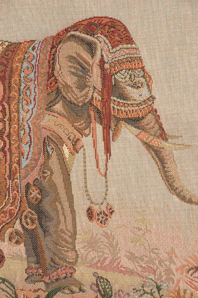 Jean Baptiste Huet Elephant I French Tapestry Pillow Cover 19x19 Inch Cotton Jacquard Woven Cushion Cover