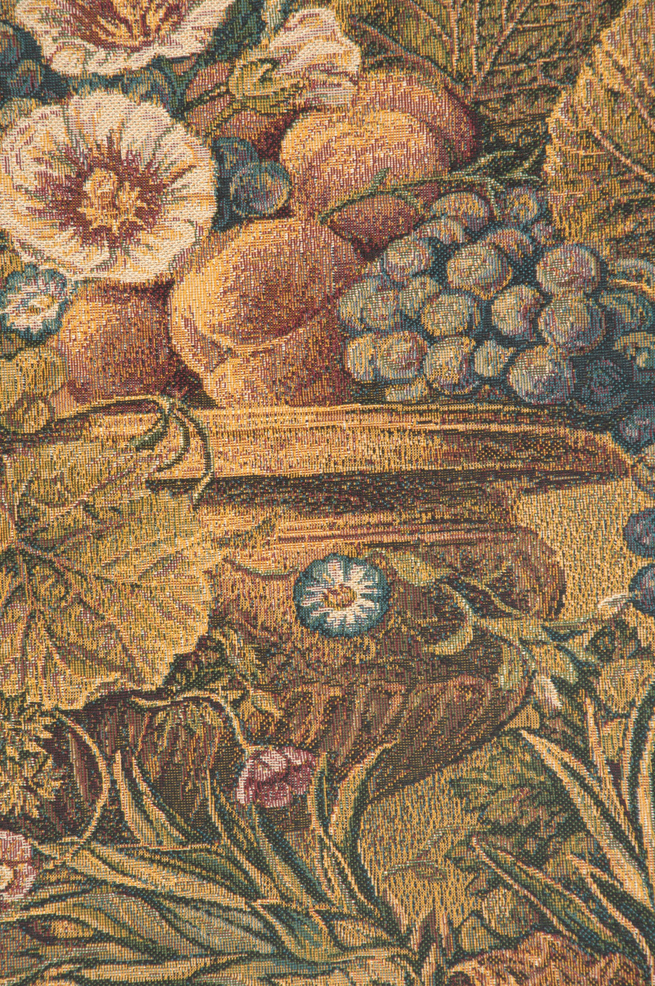 Bouquet and Frames Belgian Tapestry Wall Hanging 31x26 Inch Cotton Jacquard Woven Wall Tapestry