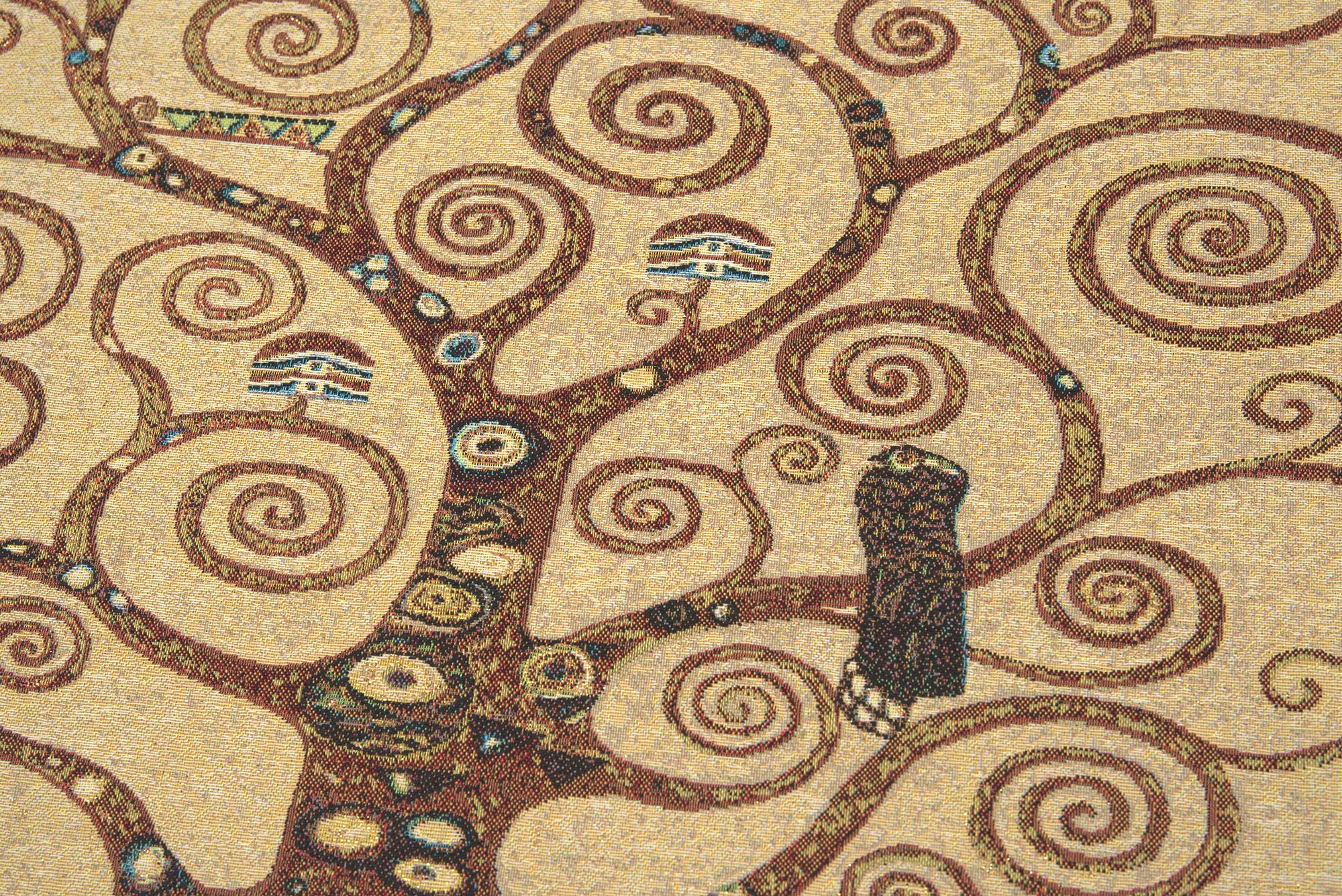 Gustav Klimt Stoclet Tree Vintage Tapestry Wall Hanging 25 x 28 in Art Nouveau Tree of Life Jacquard Woven Wall Art
