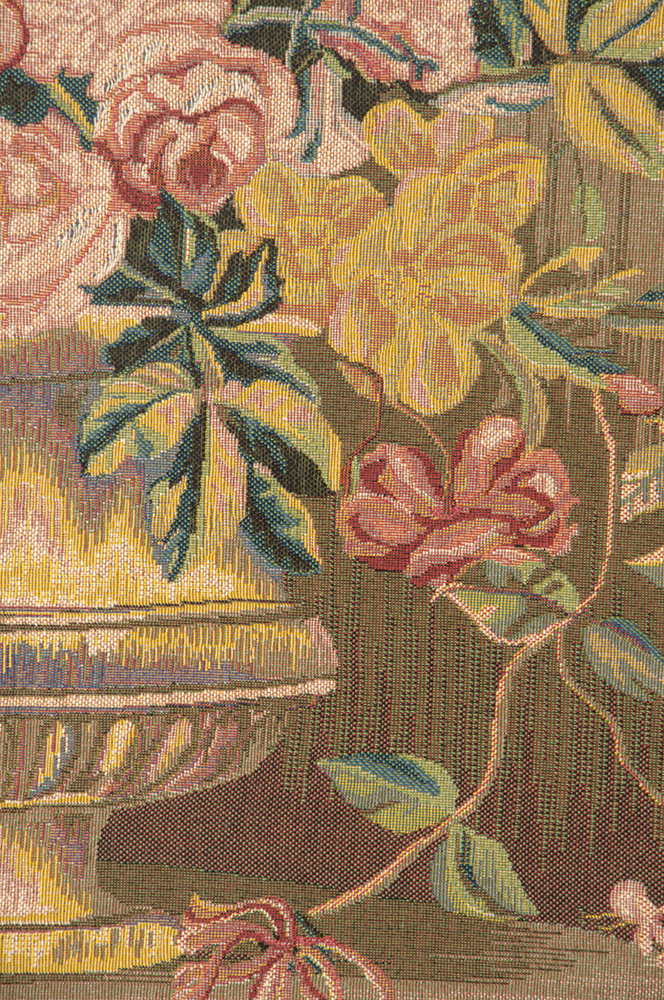 Bouquet Niche French Tapestry Wall Hanging 58x44 Inch Cotton Jacquard Woven Wall Tapestry
