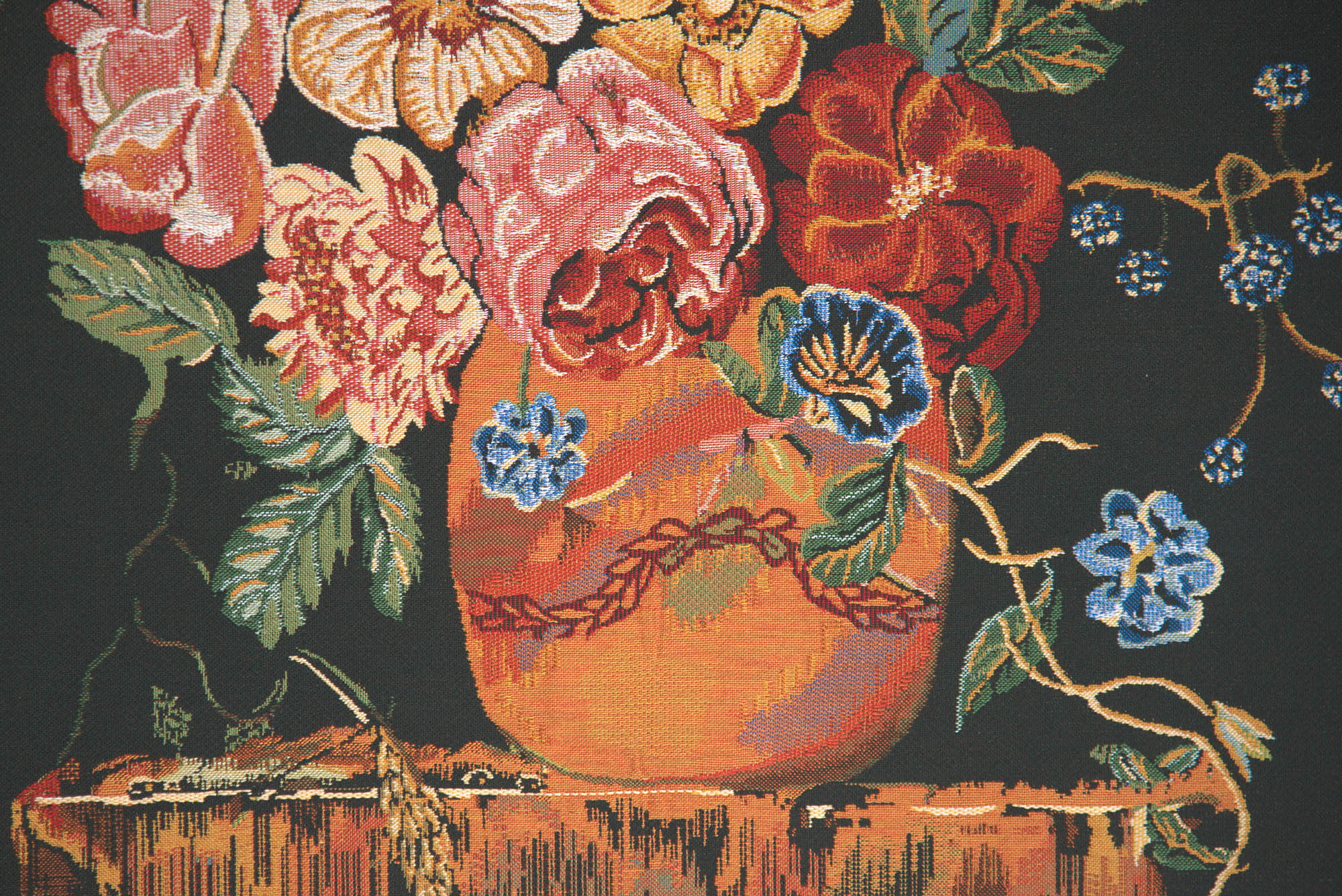 Verendael Terra Cotta Medium Belgian Tapestry Wall Hanging 42x33 Inch Cotton Jacquard Woven Wall Tapestry