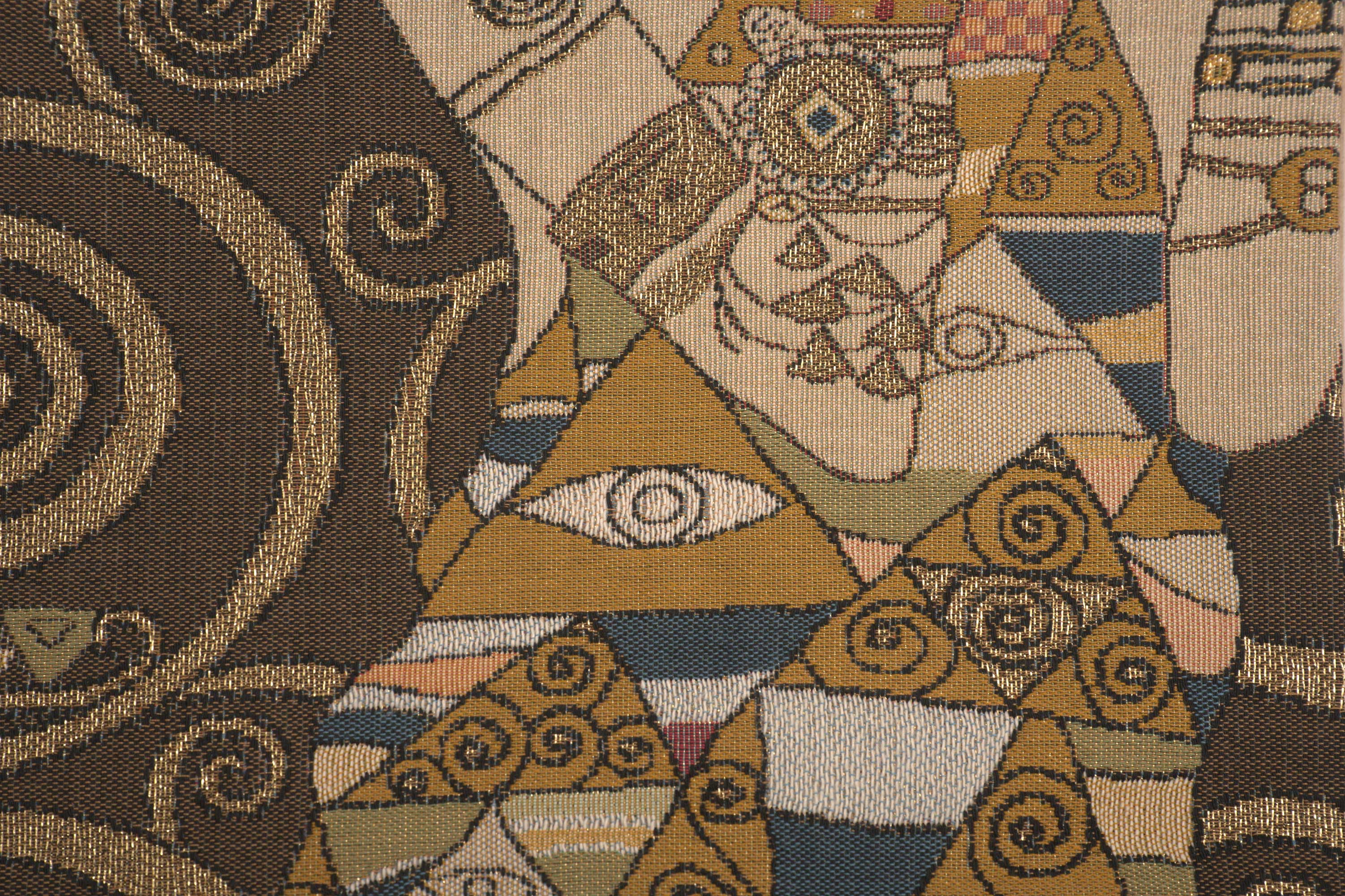 Gustav Klimt Nuit L'Attente Tapestry Pillow Cover 18x18 Inch Cotton Jacquard Woven Cushion Cover