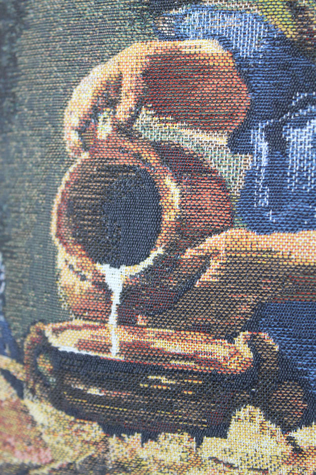 Johannes Vermeer Servant Girl I Tapestry Pillow Cover 17x17 Inch Cotton Jacquard Woven Cushion Cover