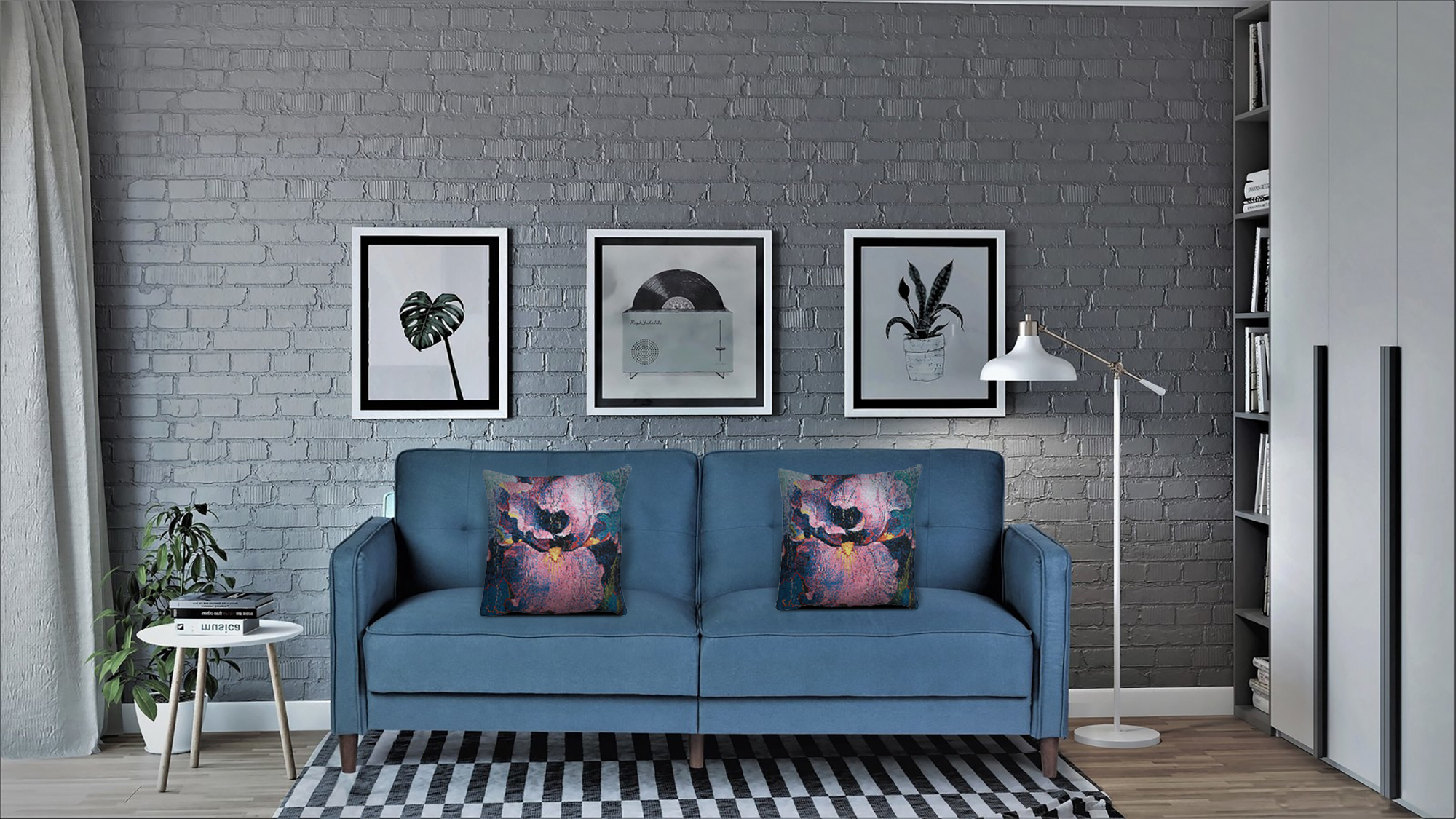 Dancer Belgian Tapestry Pillow Cover 21x21 Inch Cotton Jacquard Woven Cushion Cover